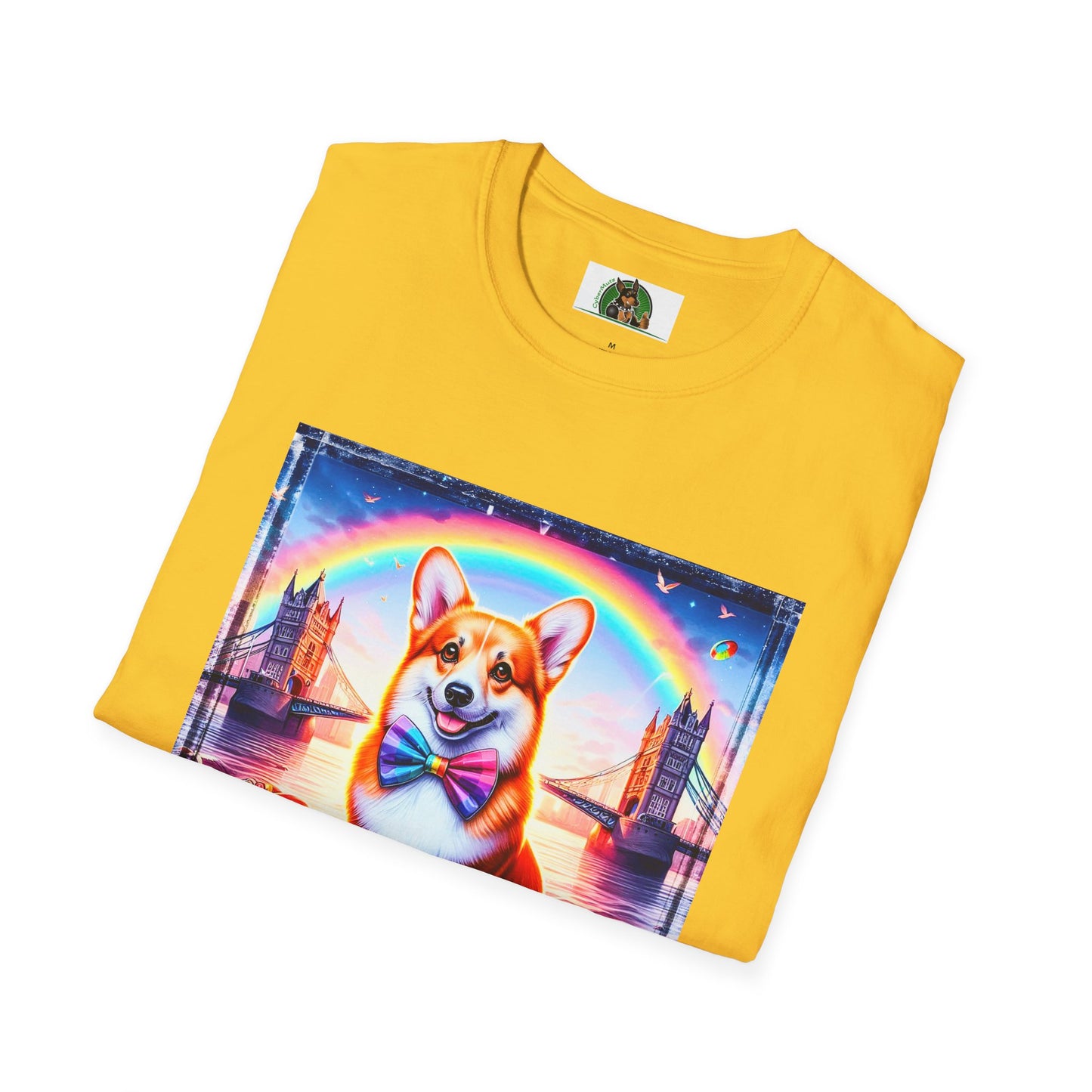 Pembroke Welsh Corgi colorful rainbow