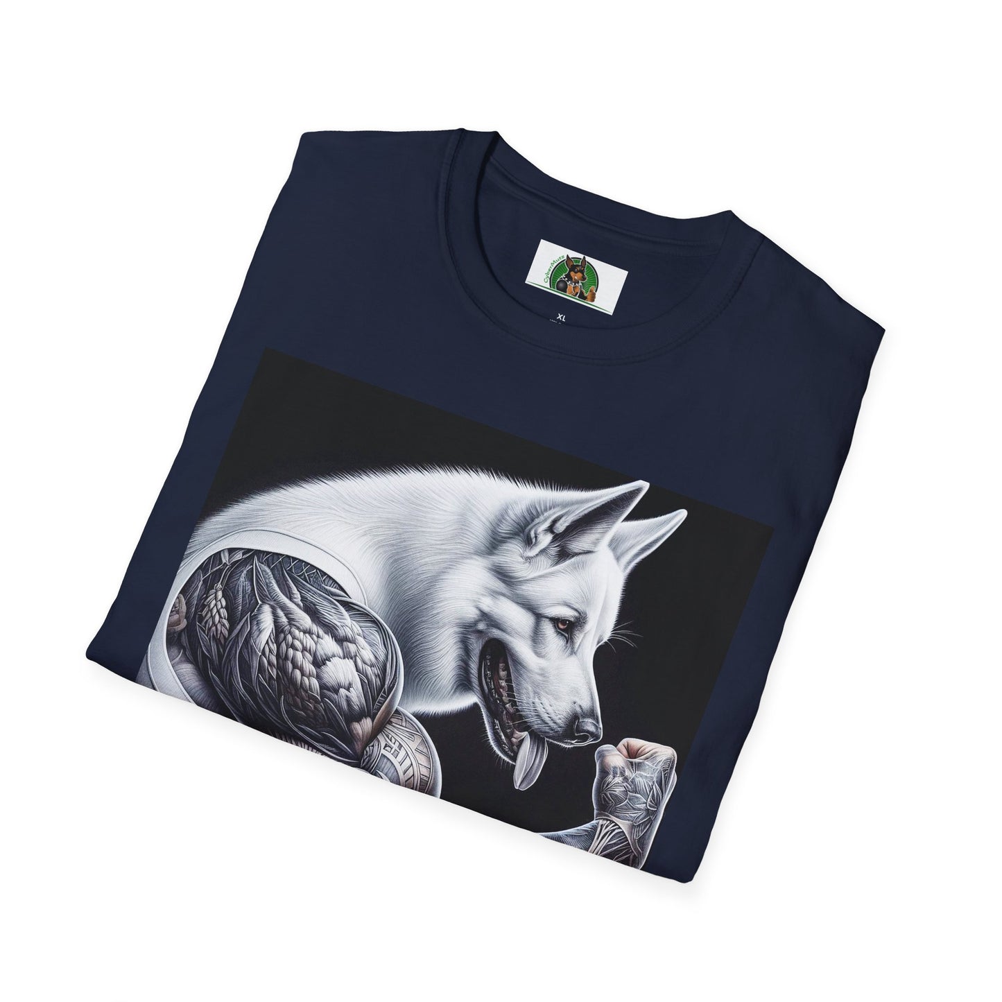 German Shepherd arm flexing shirt T-Shirt Printify