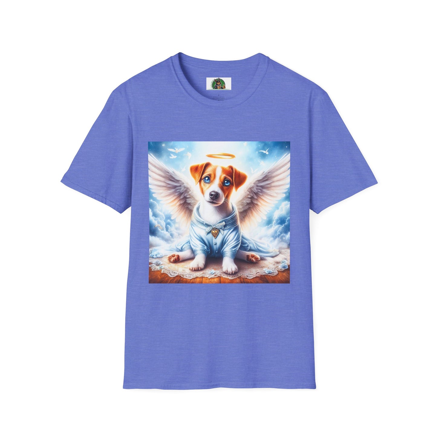 Jack Russell Pajama Puppy Angel T-Shirt Printify S Heather Royal