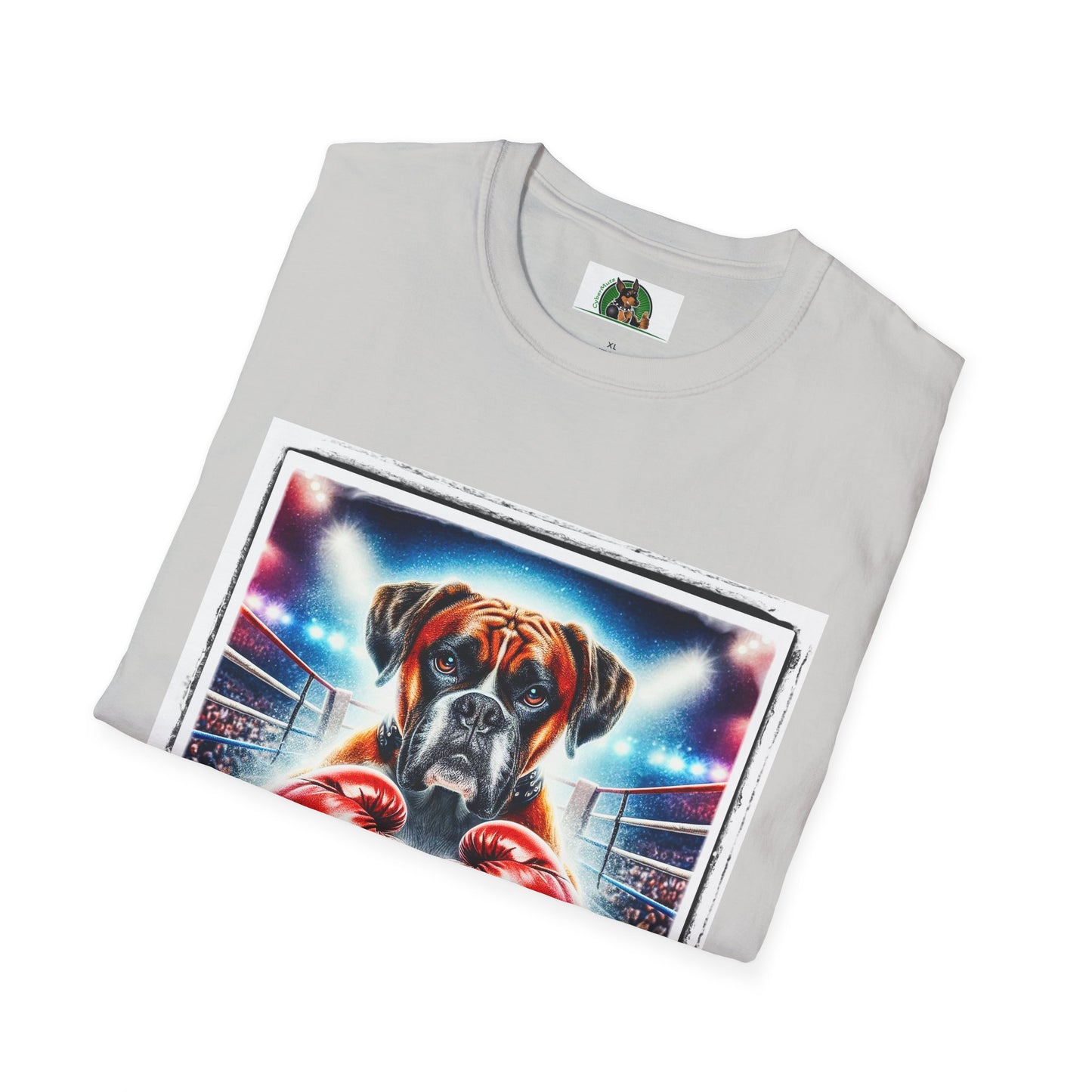 Boxer Dog With Boxing Gloves Shirt T-Shirt Printify