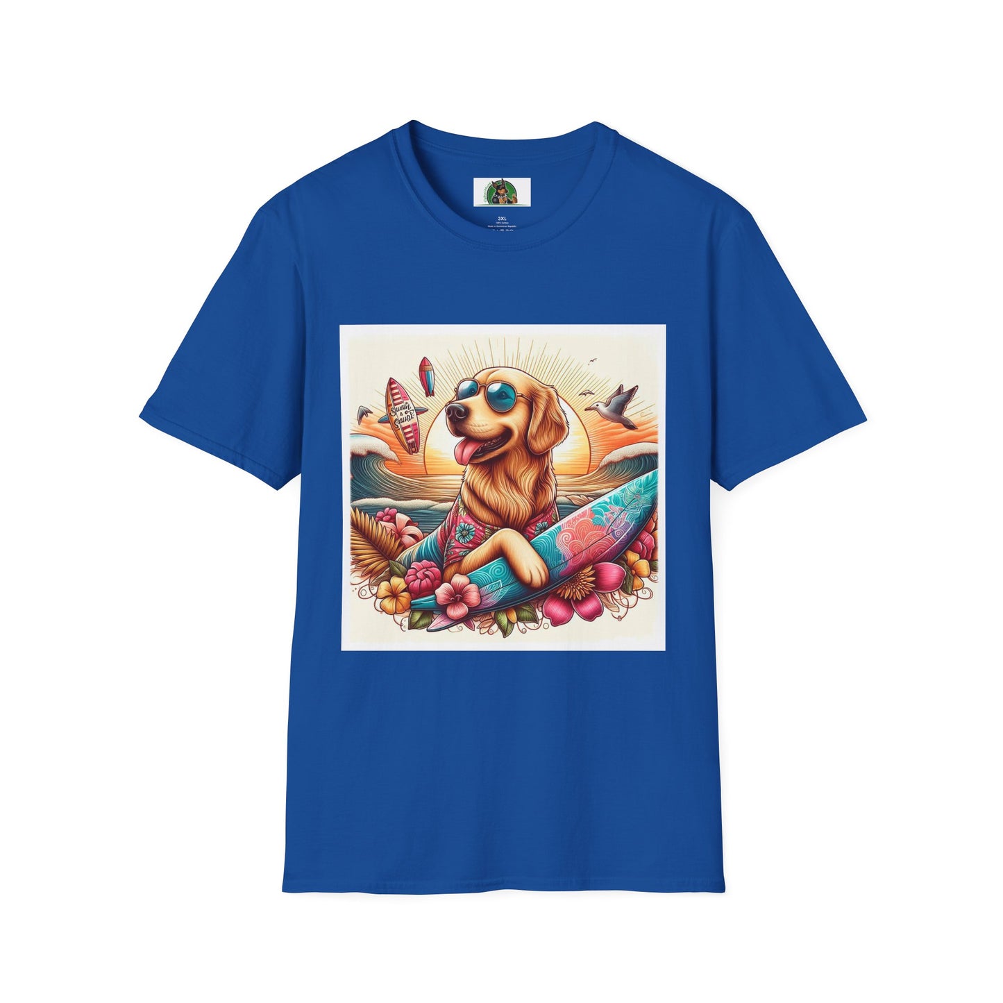Golden Retriever beach day shirt T-Shirt Printify XS Royal