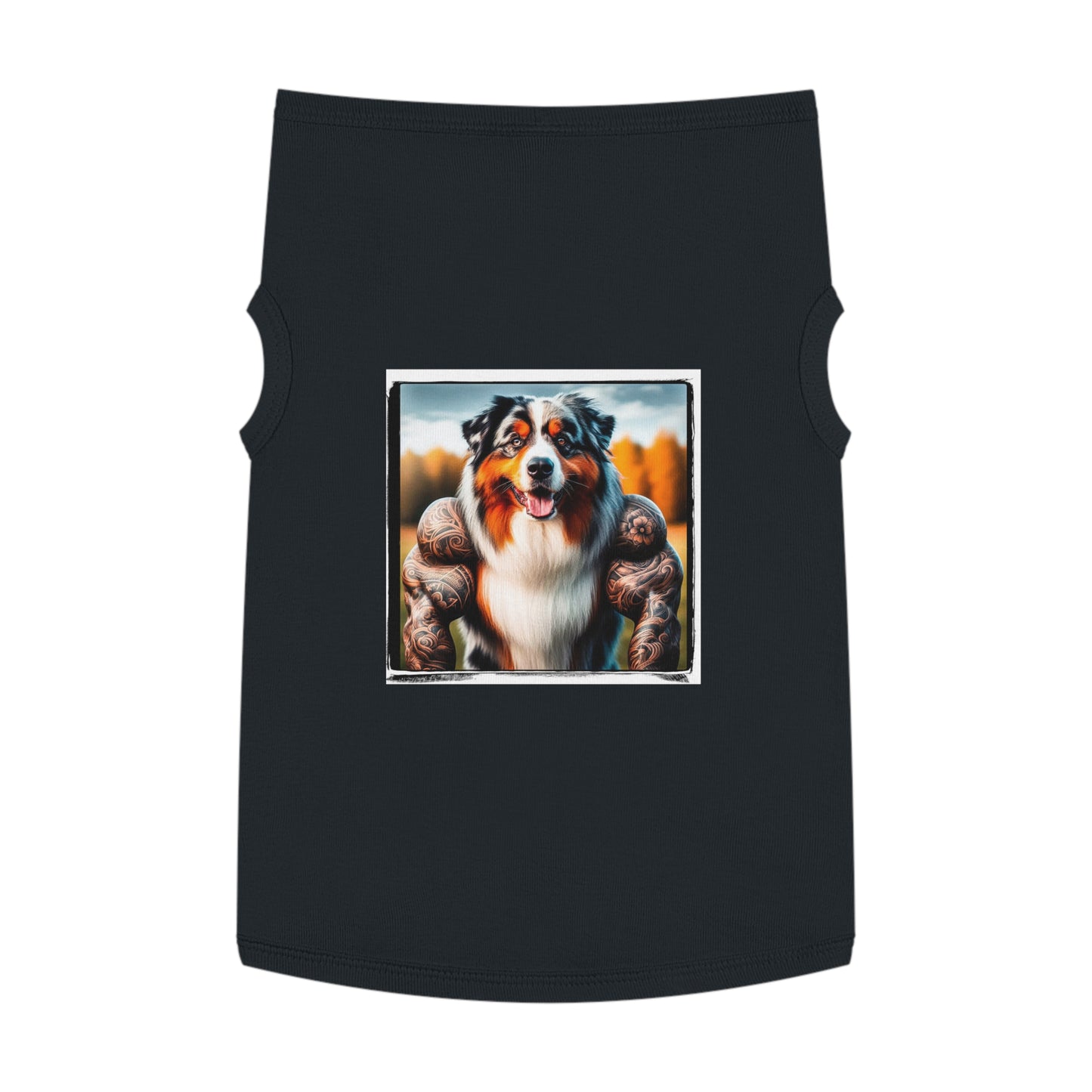 Pet Tank Top Australian Shepherd Pets Printify XL Black