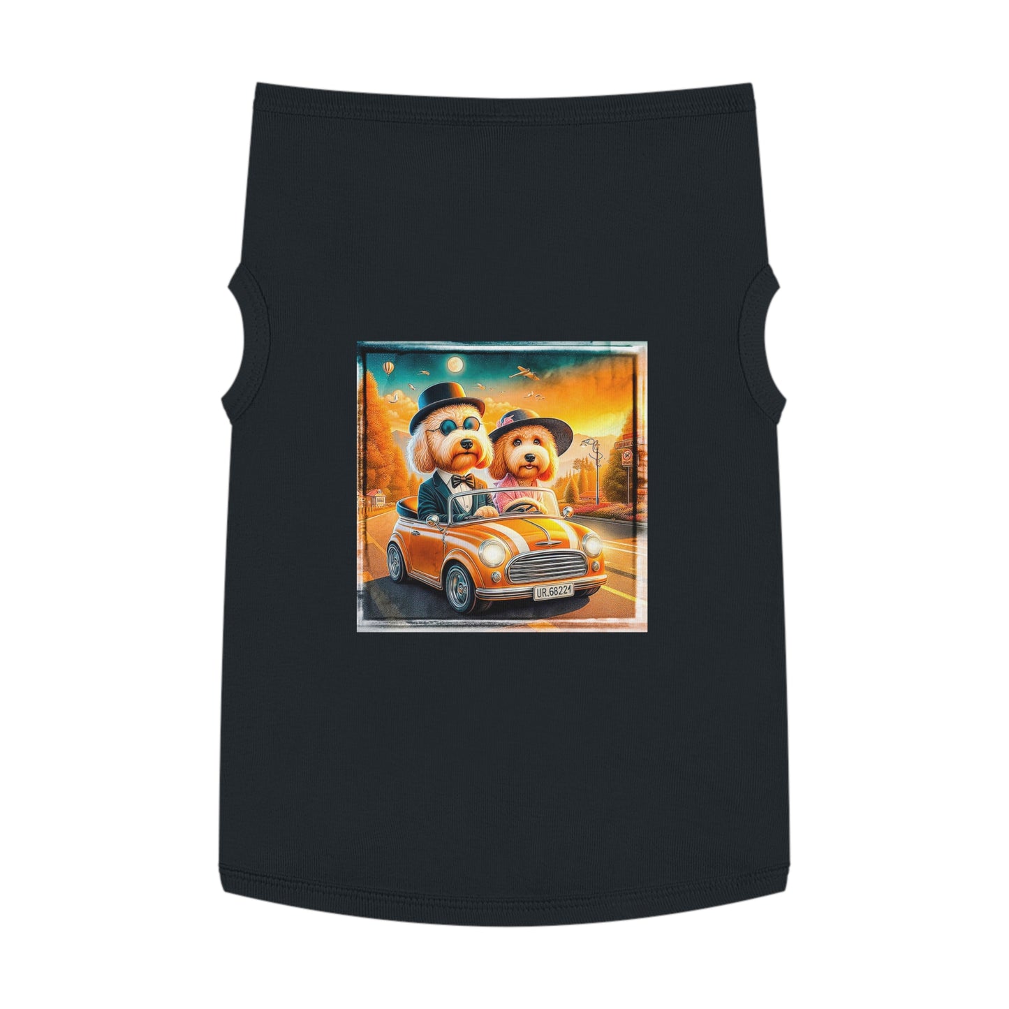 Wacky Pet Tank Golden Doodle fun couple Pets Printify XL Black