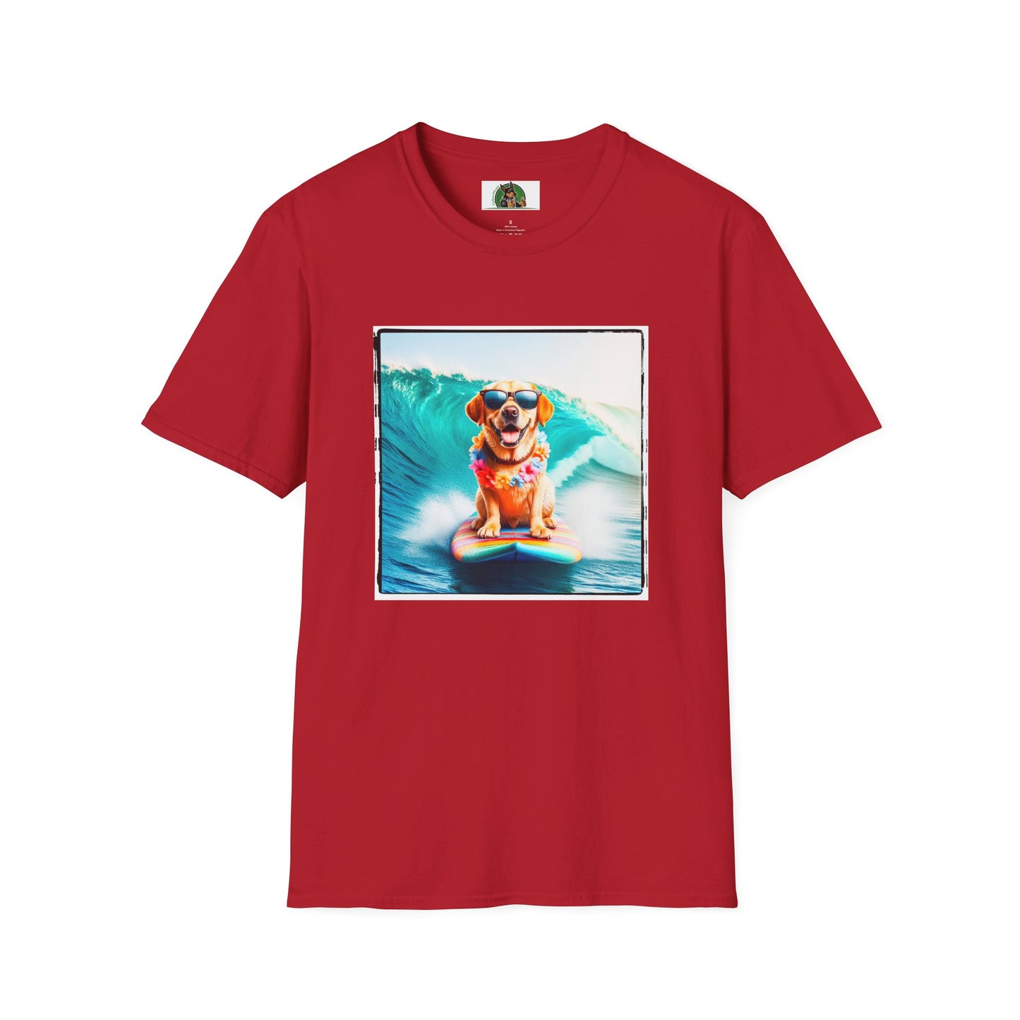 Labrador Retriever crashing waves shirt T-Shirt Printify S Cherry Red