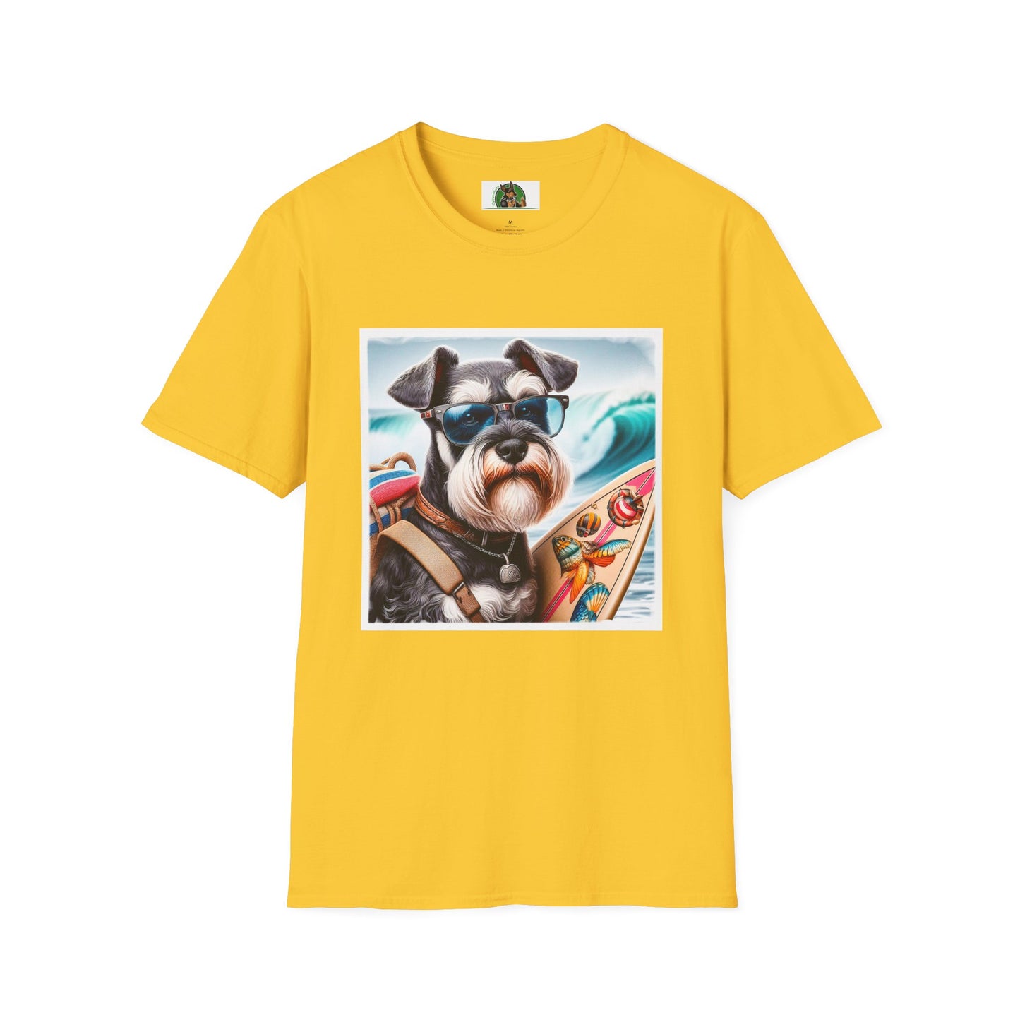 Miniature Schnauzer surfer dude shirt T-Shirt Printify S Daisy