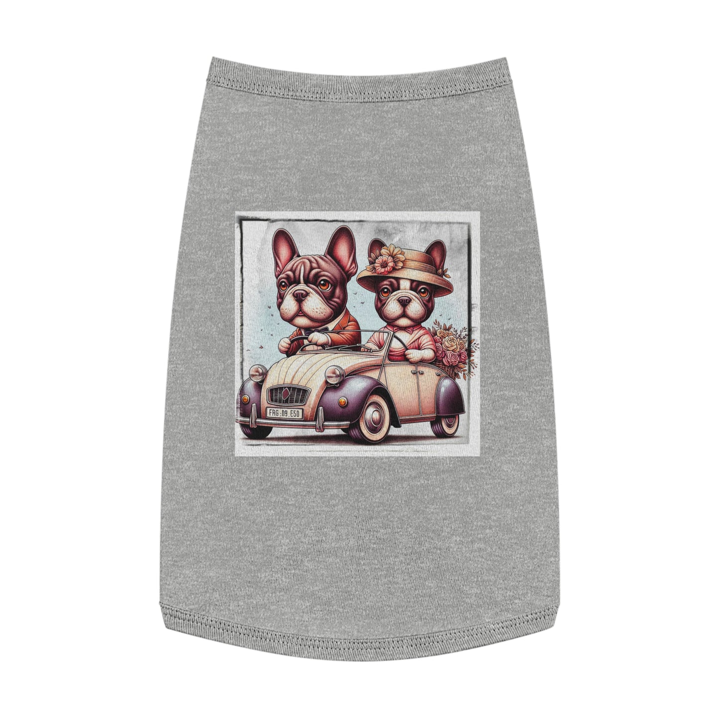 Wacky Pet Tank Top French Bulldog young couple t shirt Pets Printify L Heather