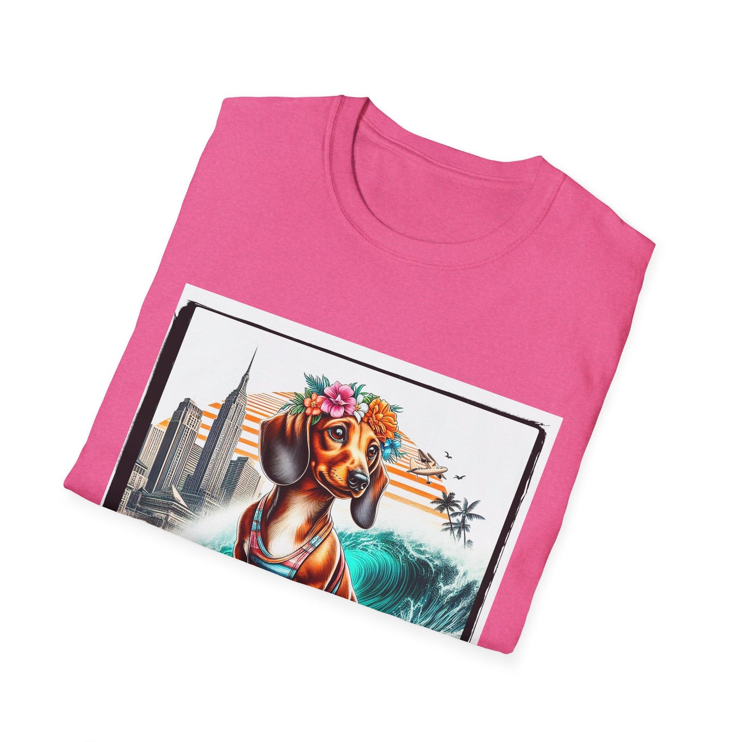 Dachshund pretty surfer t shirt