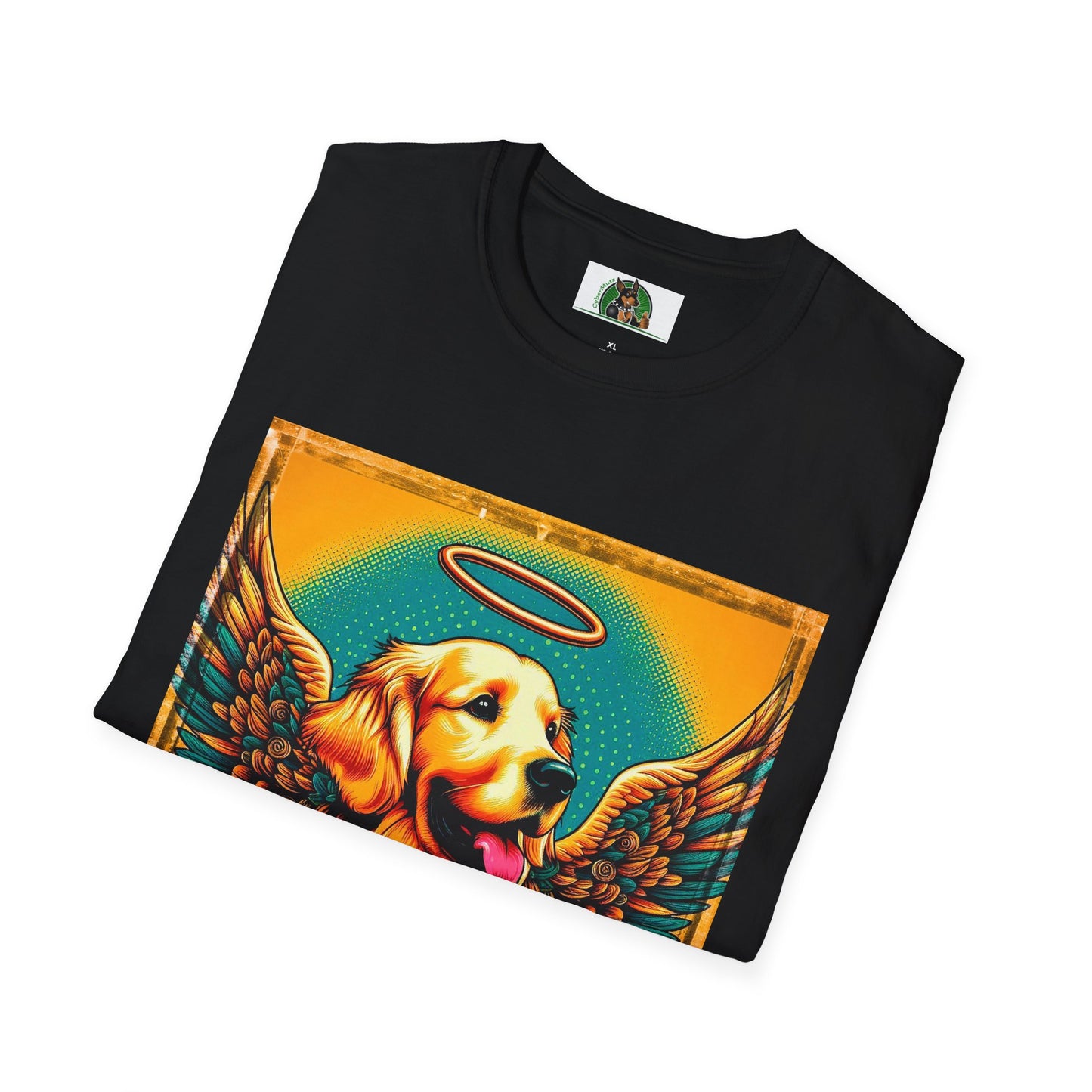Golden Retriever glowing Angel t shirt T-Shirt Printify