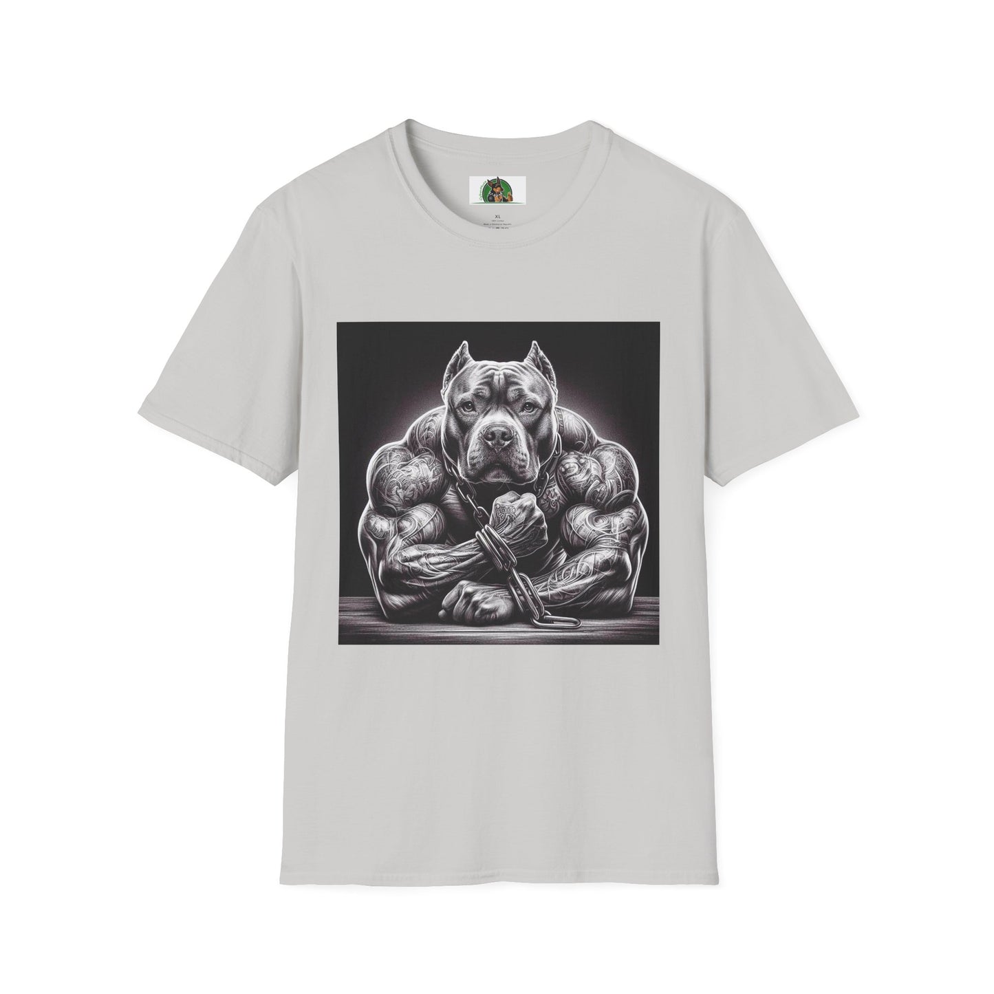 Pit Bull arm day shirt T-Shirt Printify S Ice Grey