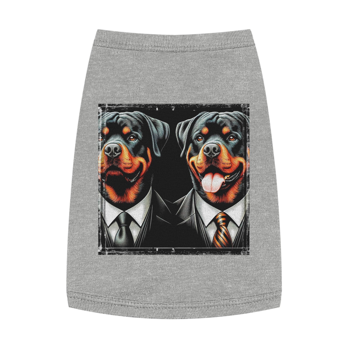 Pet Tank Top Rottie two suits Pets Printify M Heather