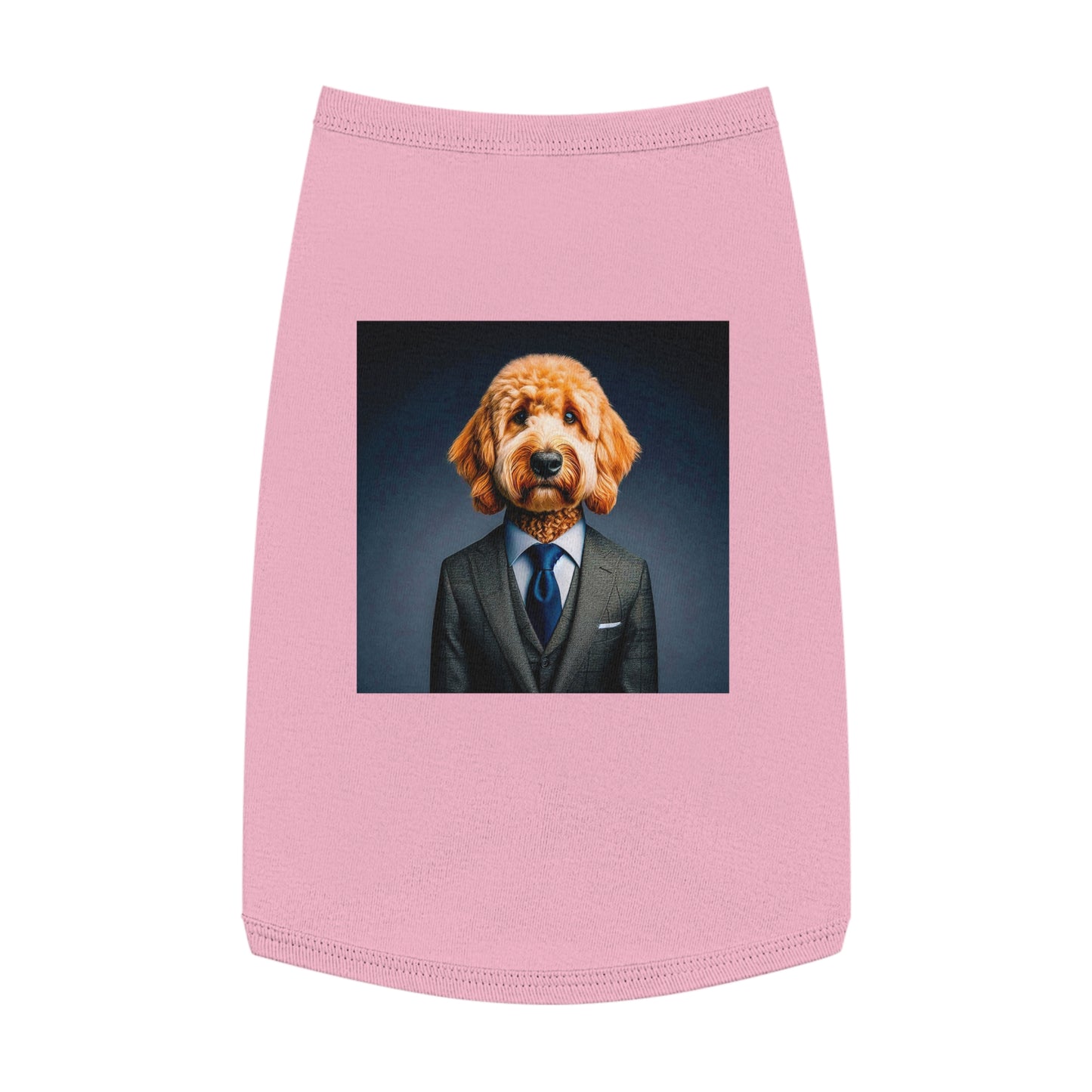 Pet Tank Golden Doodle professional businessman Pets Printify L Pink