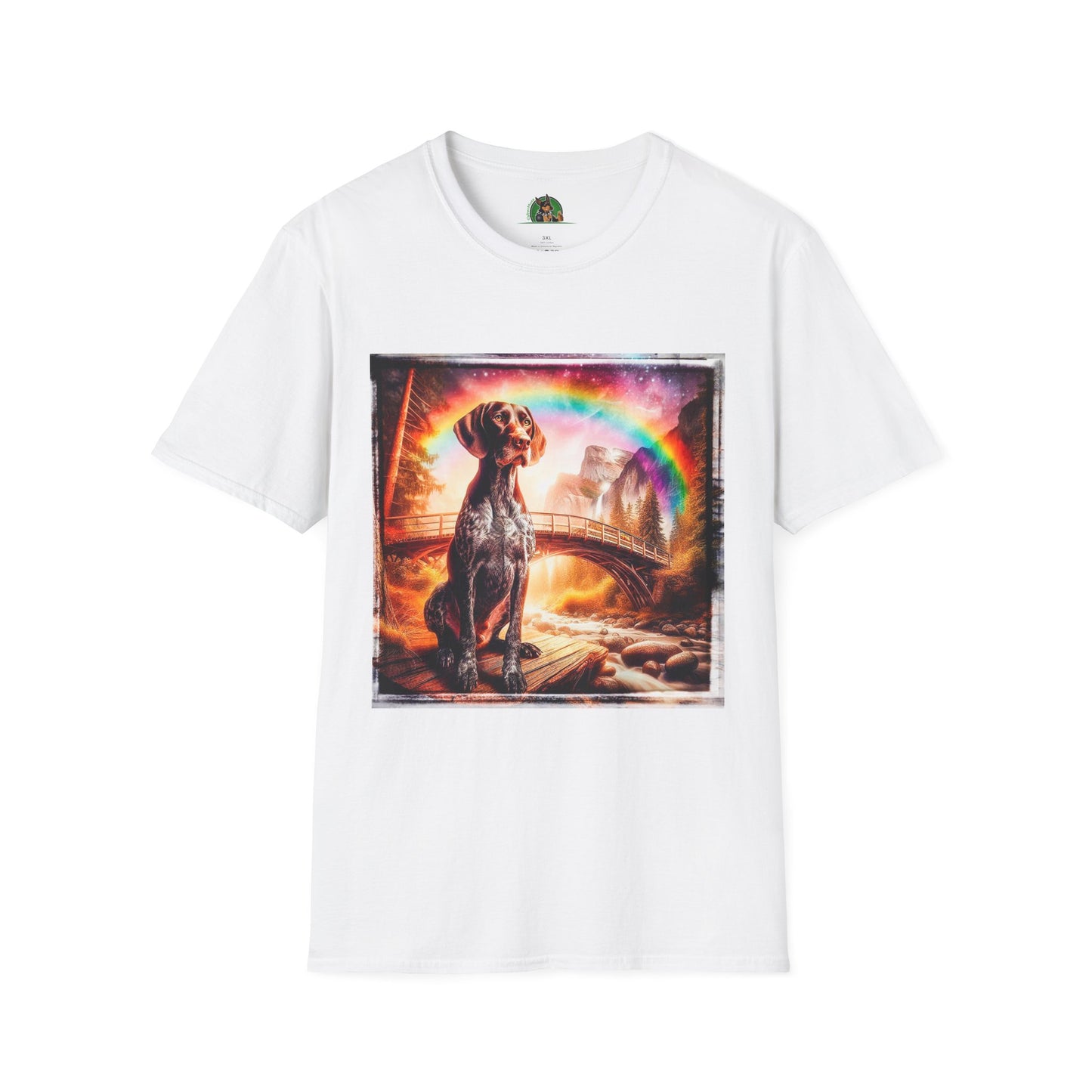 German Shorthaired Pointer crashing waves t shirt T-Shirt Printify XS White
