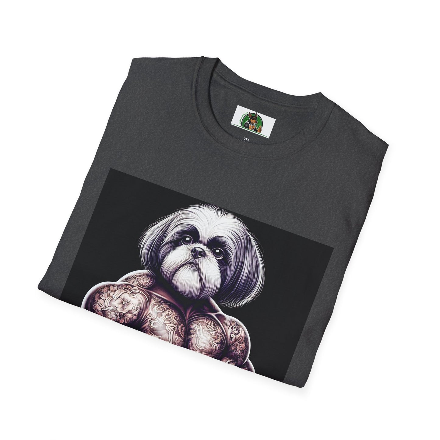 Shih Tzu muscles shirt T-Shirt Printify