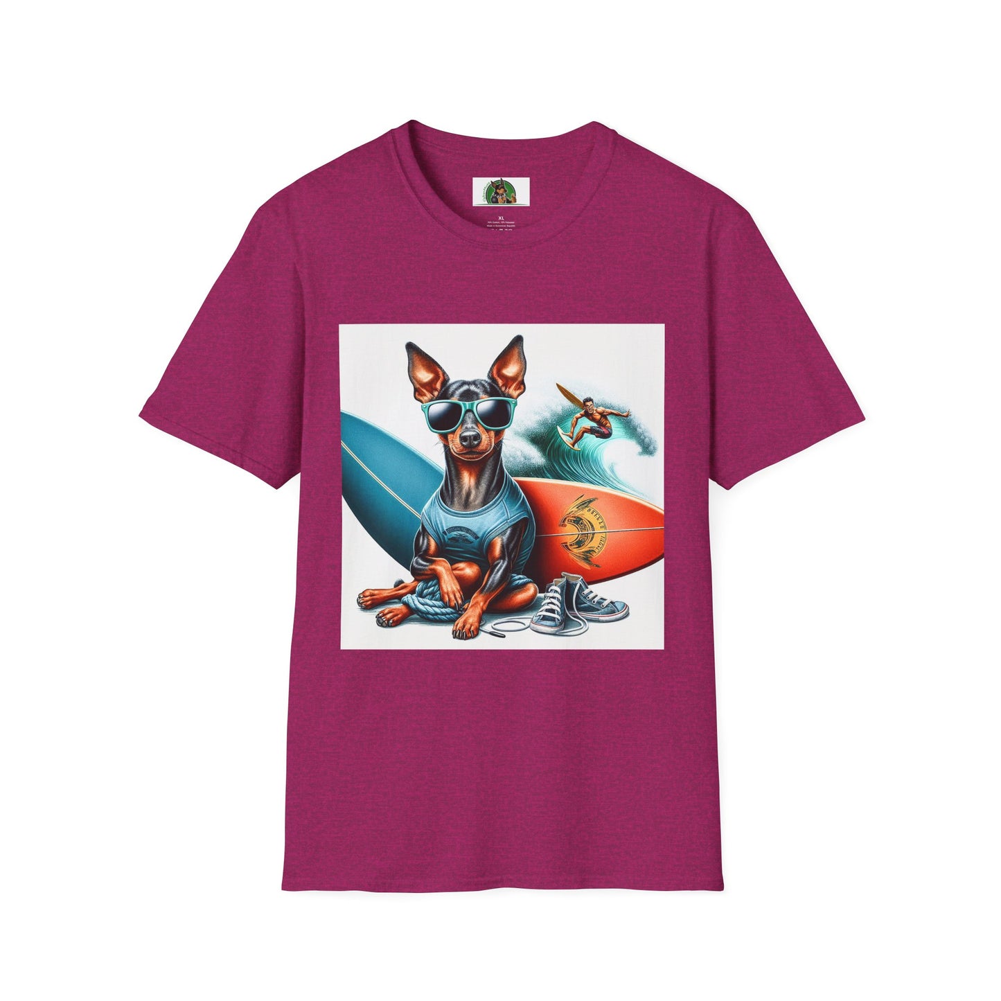Min Pin T-Shirt surfing boy T-Shirt Printify S Antique Heliconia