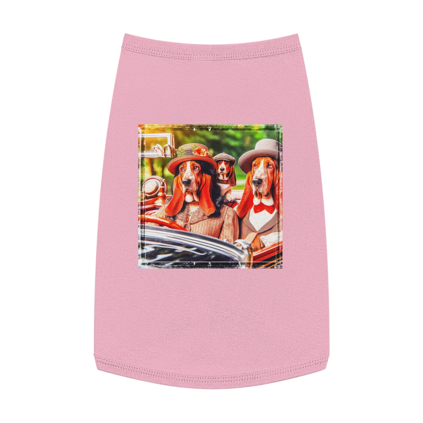 Pet Tank Top Wacky Basset Hound Pets Printify L Pink