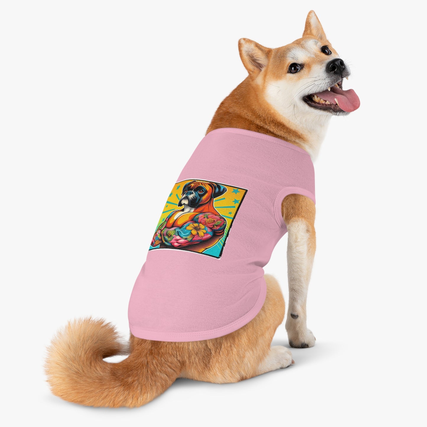 Pet Tank Top Boxer Tattooed Dog Pets Printify