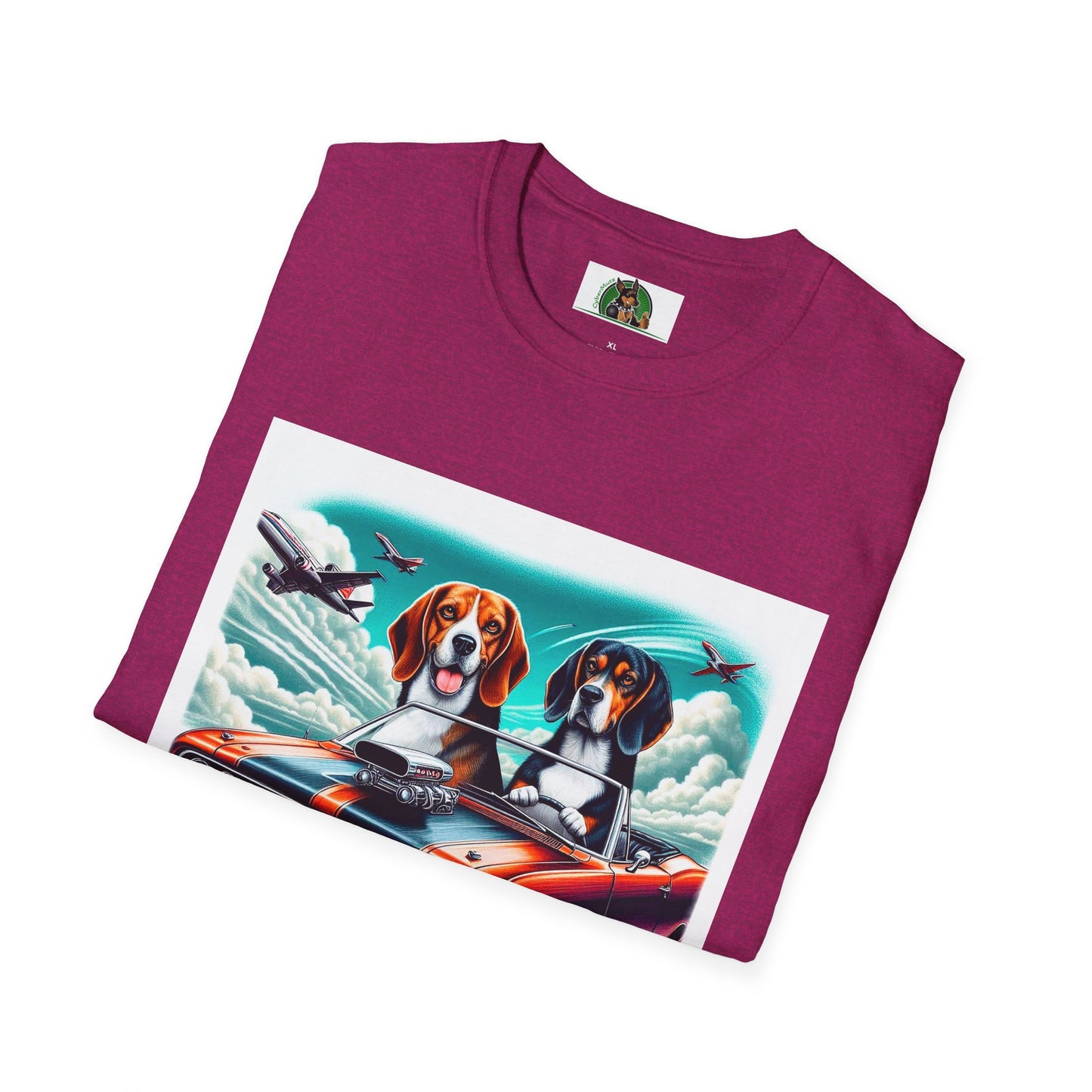 Beagle Dogs Softstyle T-Shirt - Wacky Sports Car Design