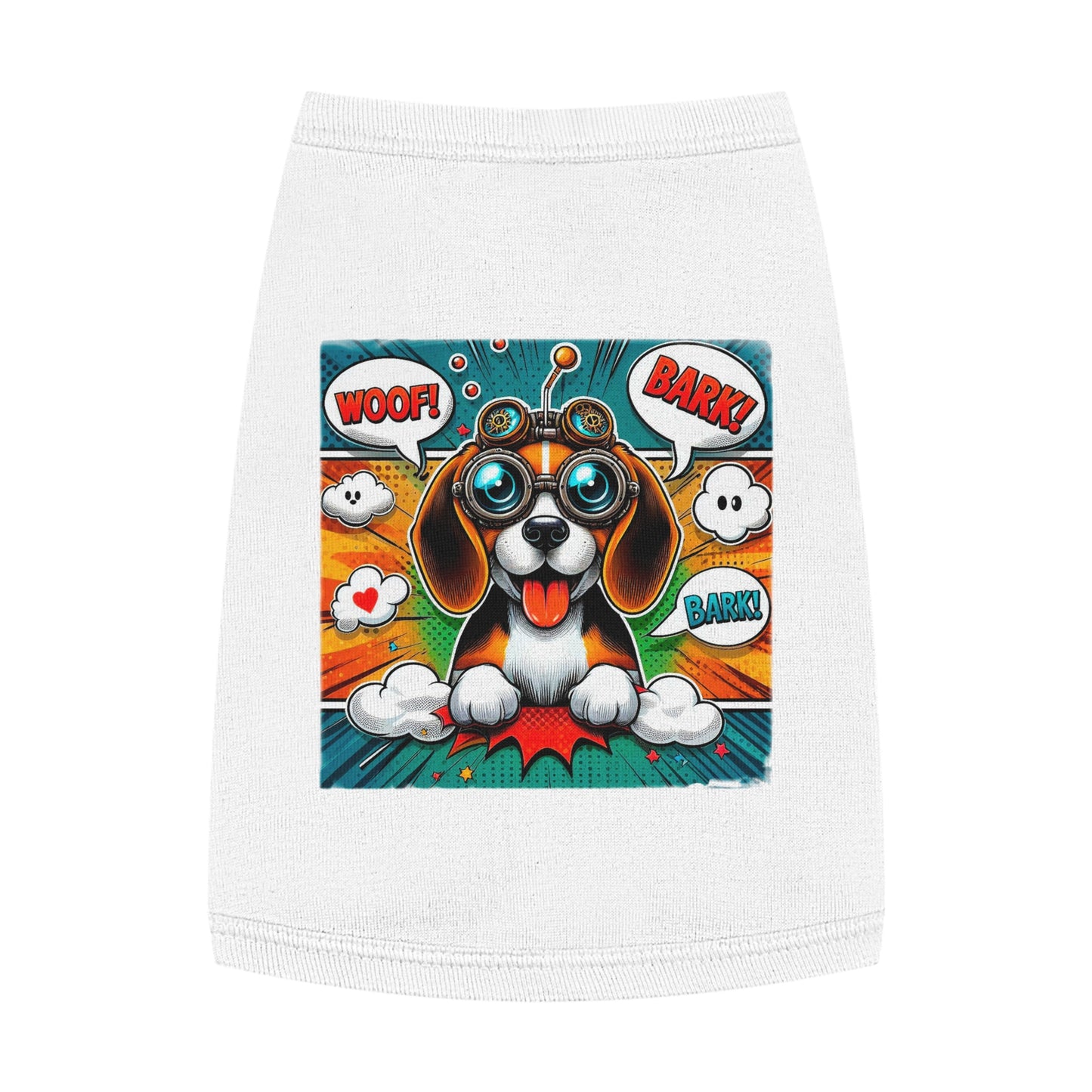 Pet Tank Top Wacky Beagle Steampunk Cartoon Dog Pets Printify