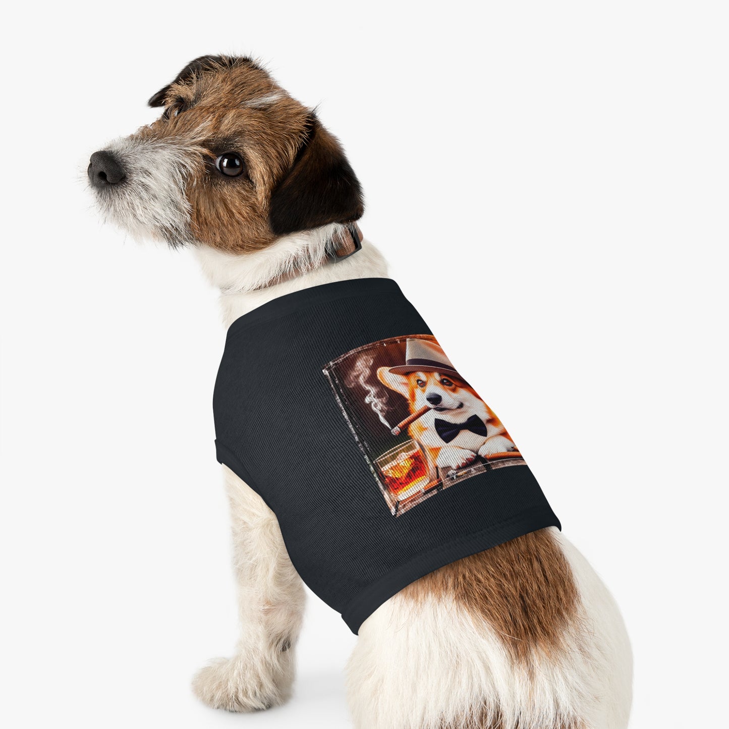 Pembroke Welsh Corgi cigars and whiskey Pets Printify