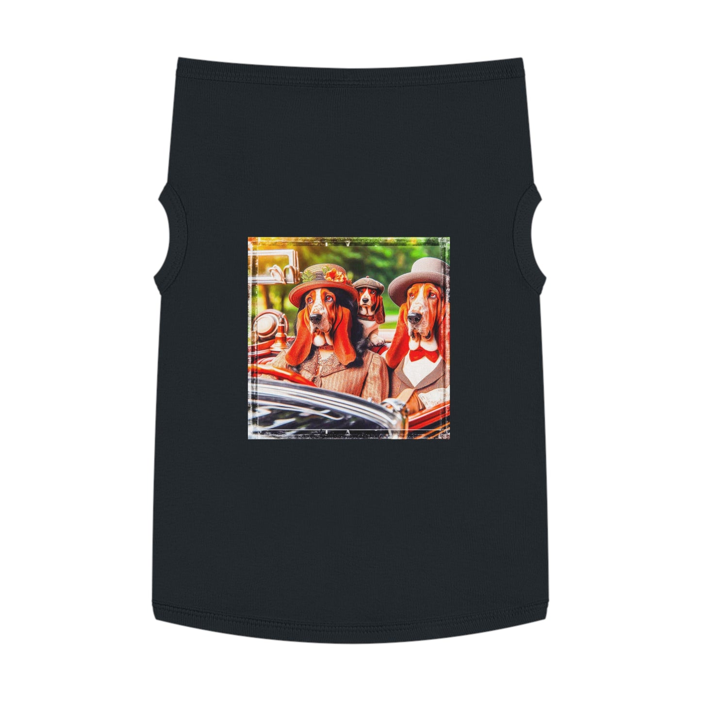 Pet Tank Top Wacky Basset Hound Pets Printify XL Black