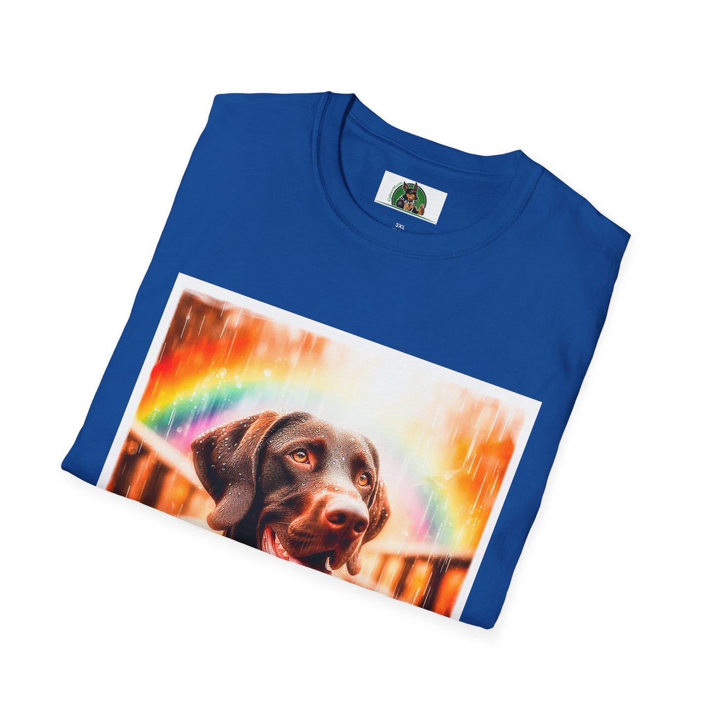 German Shorthaired Pointer rainy day t shirt T-Shirt Printify