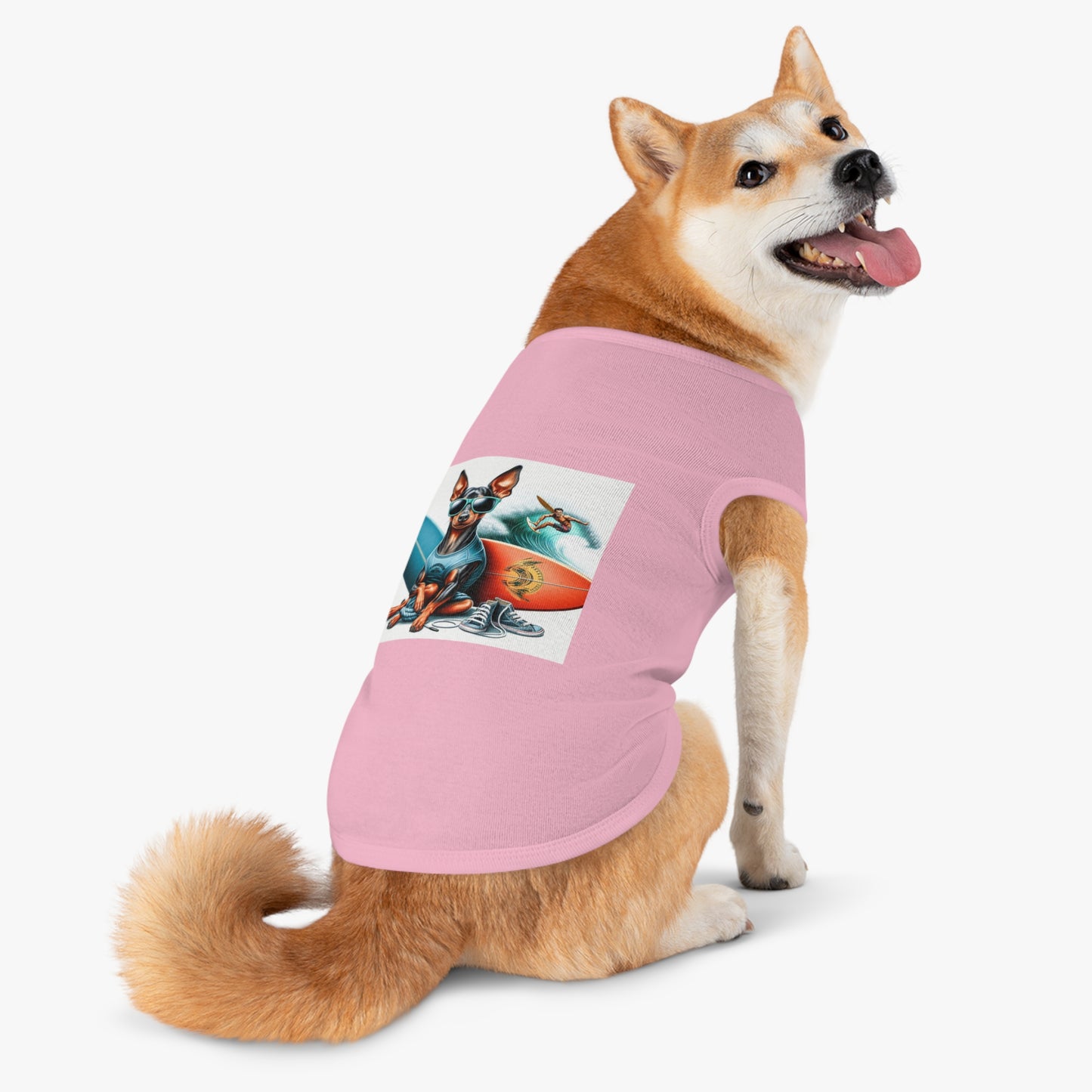 Min Pin Tank Tops surfs up