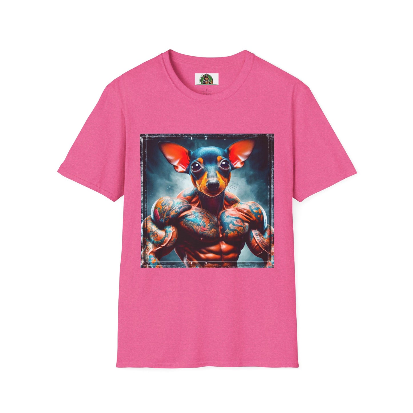 Rat Terrier T-Shirt muscles T-Shirt Printify S Heather Heliconia