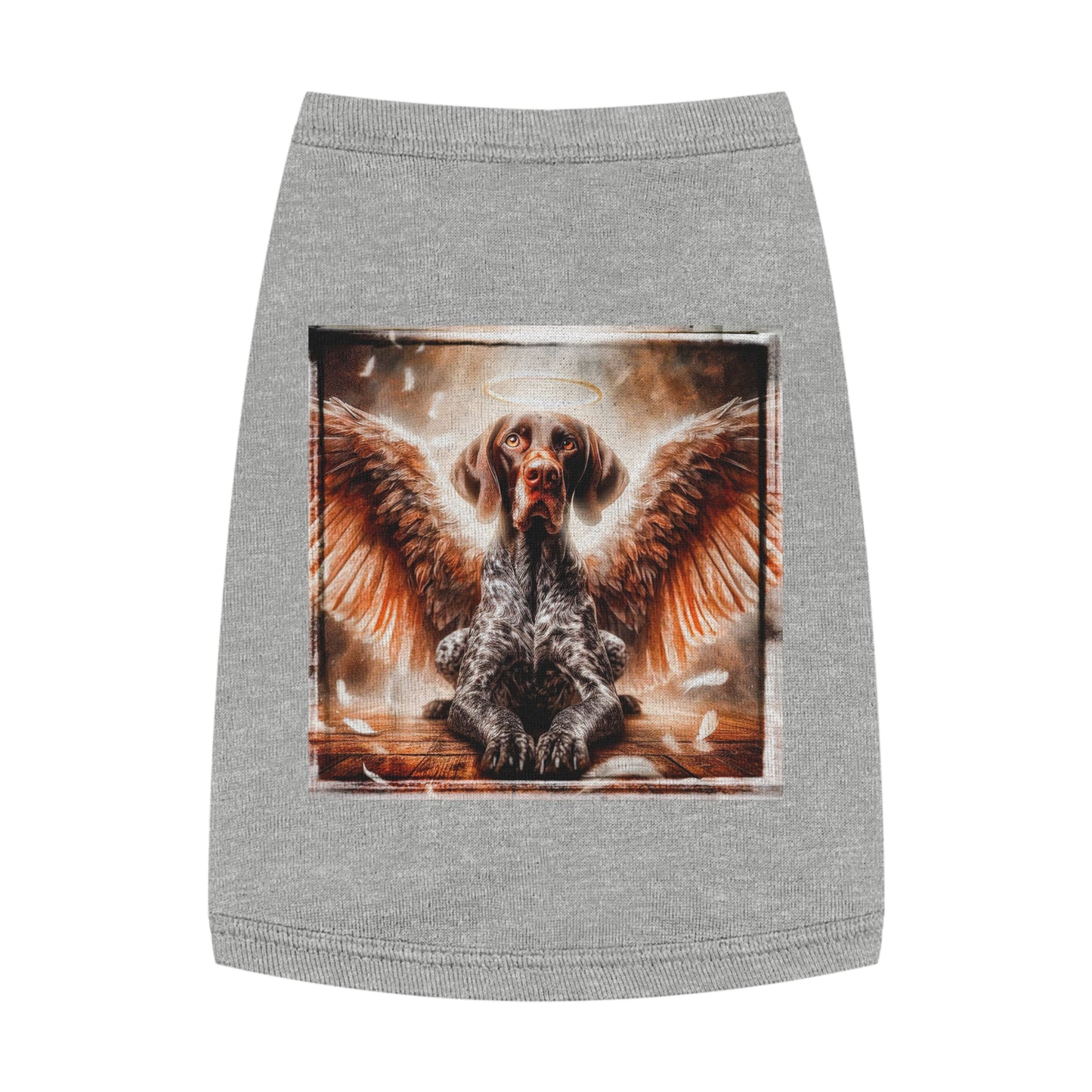Pet Tank Top German Shorthaired Pointer angel t shirt Pets Printify M Heather