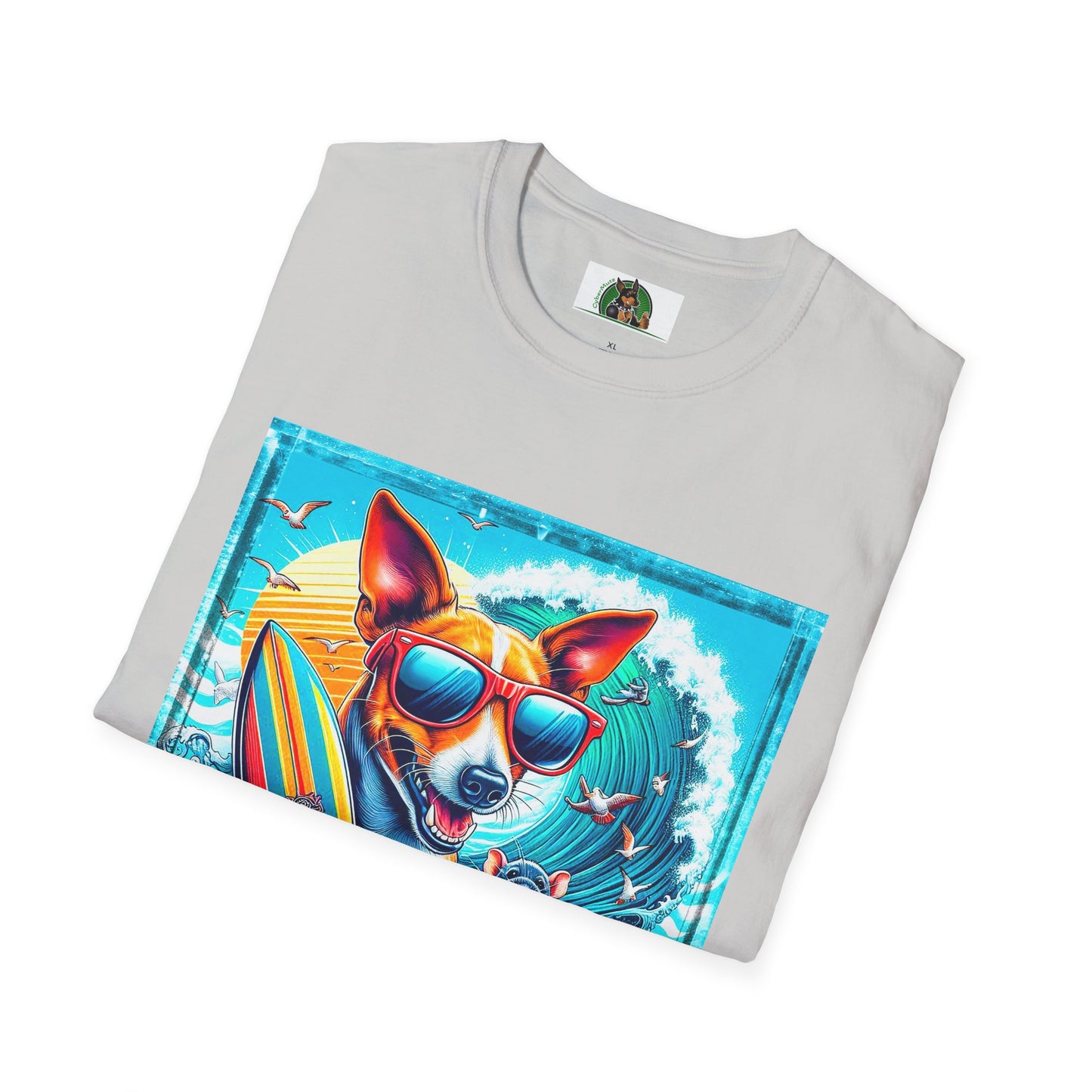 Rat Terrier T-Shirt puppy surfing