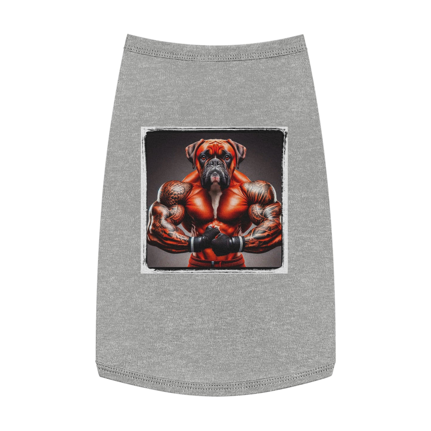 Pet Tank Top Boxer Pets Printify L Heather
