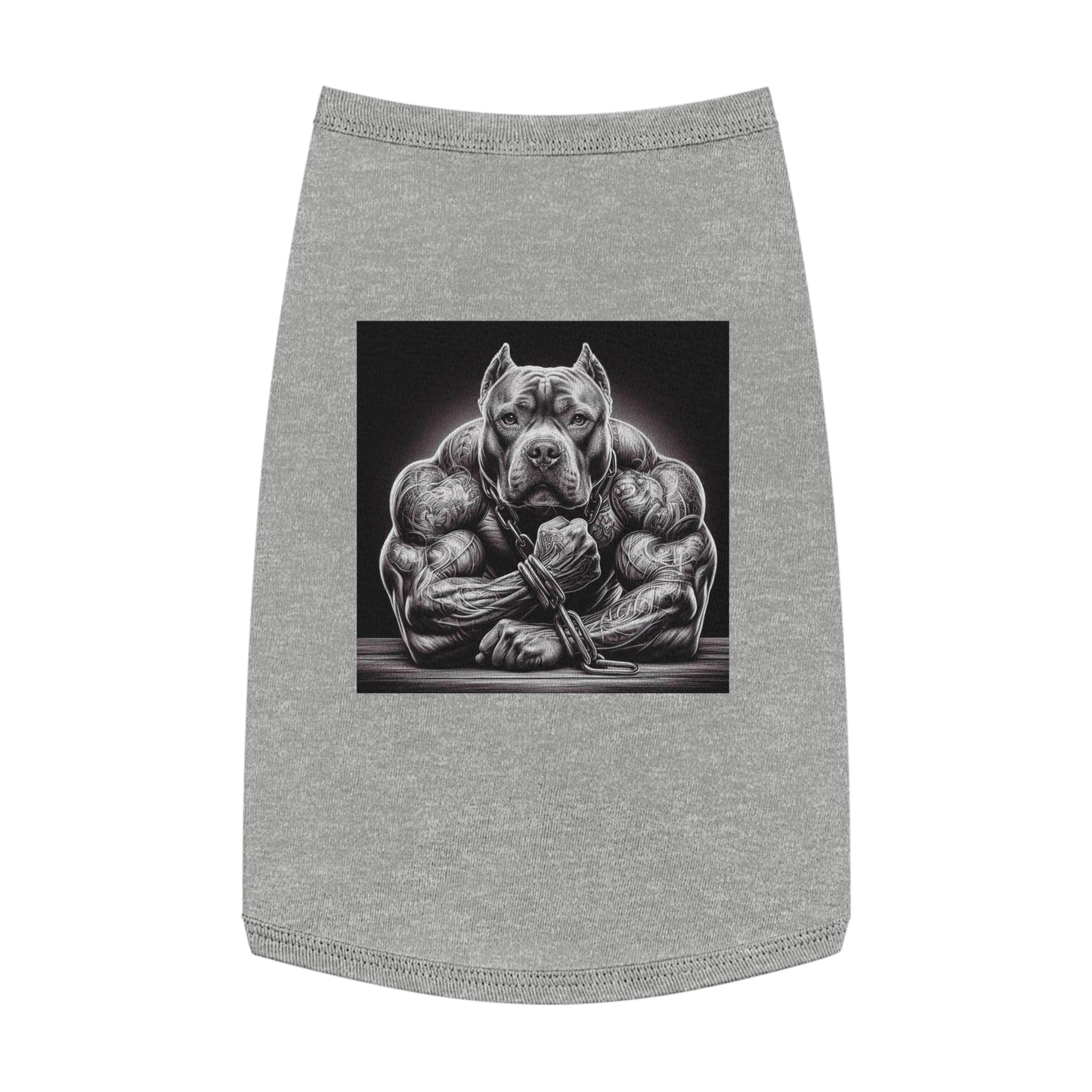 Pet Tank Top Pit Bull gym rat Pets Printify L Heather