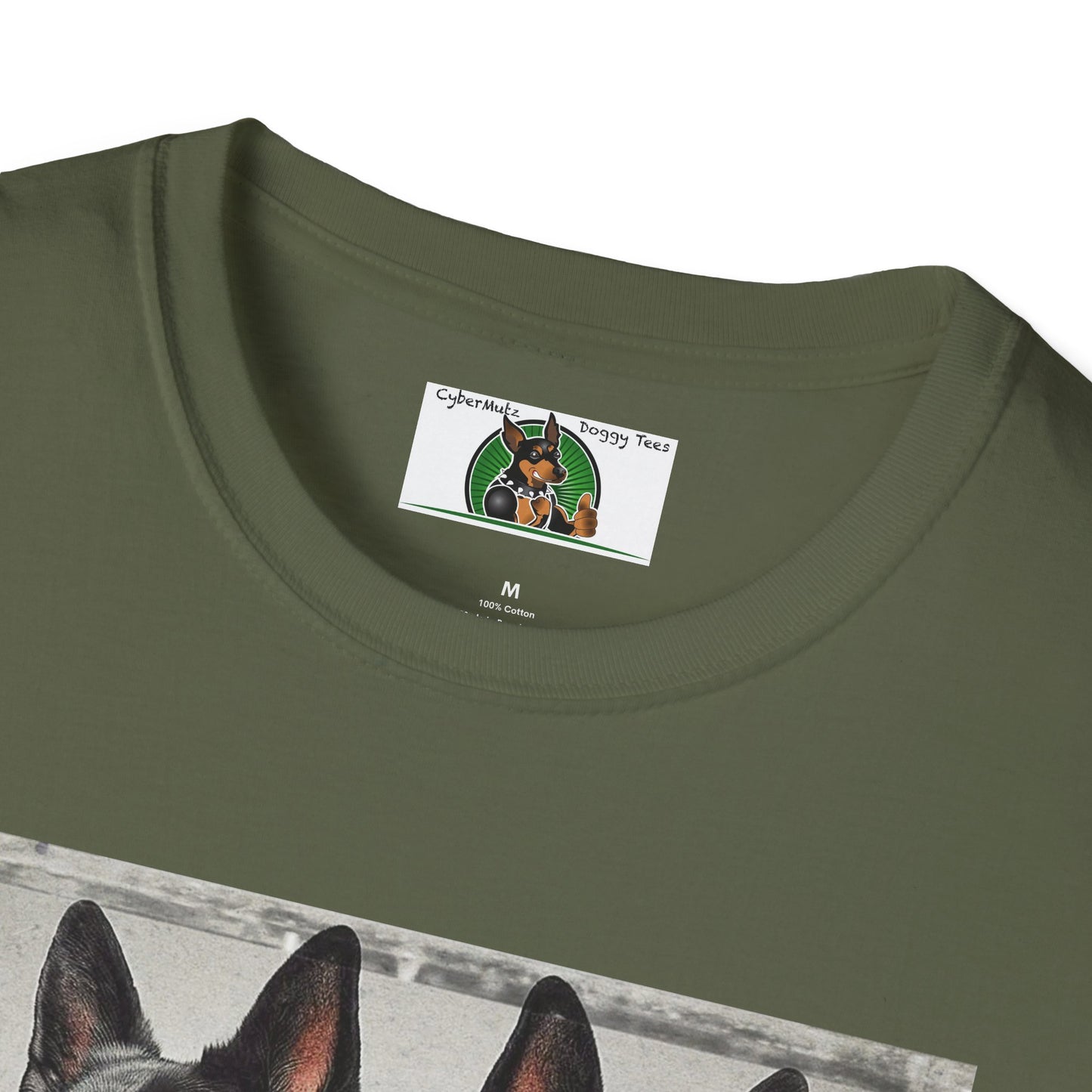 Muscle Twins German Shepherd Graphic Tee - Bold Dog Art | CyberMutz