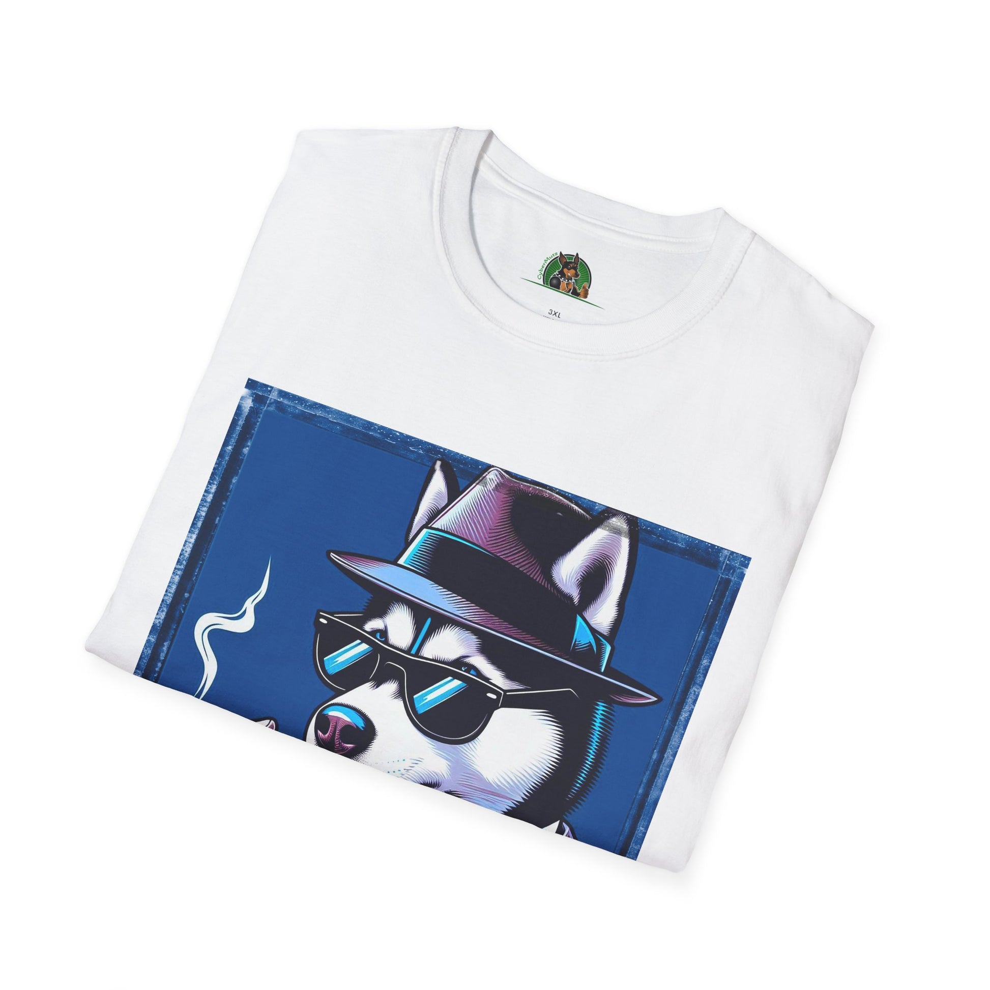 Husky smoking guy T-Shirt Printify