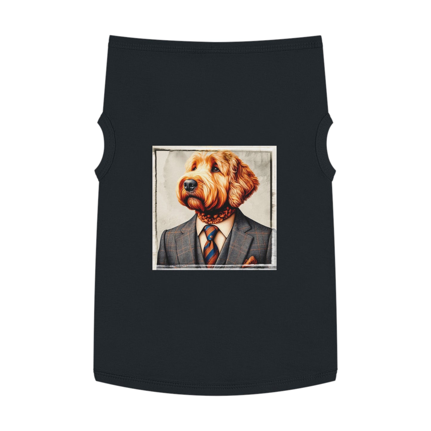 Pet Tank Golden Doodle working man shirt Pets Printify XL Black
