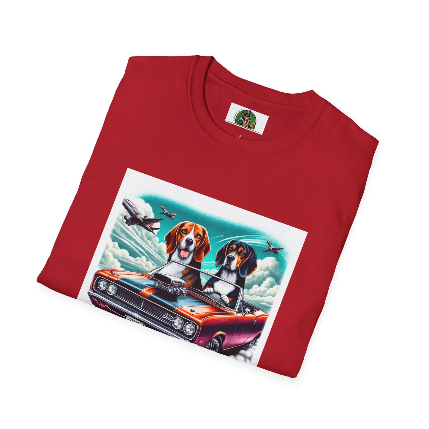 Beagle Dogs Softstyle T-Shirt - Wacky Sports Car Design