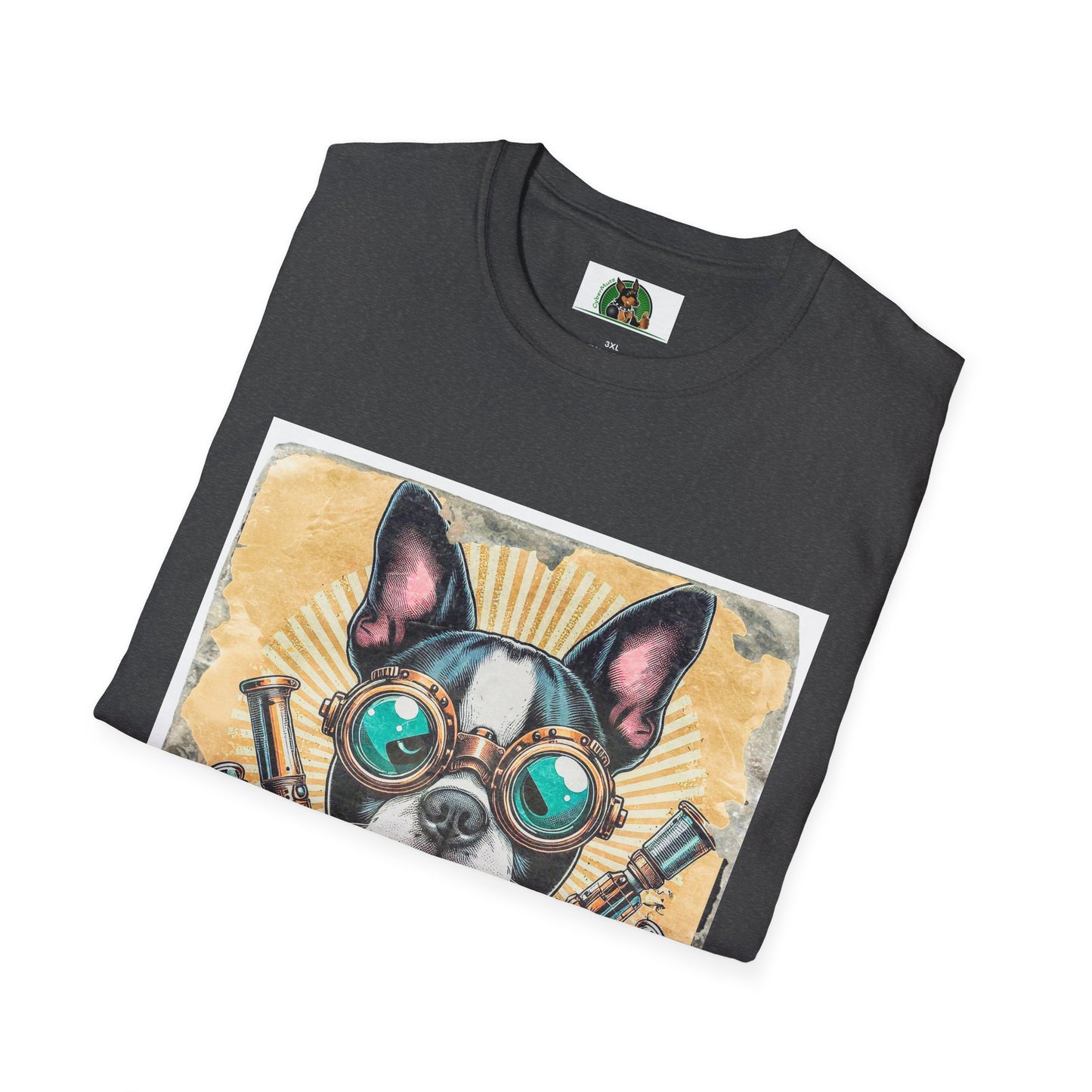 Boston Terrier Steampunk Dog Shirt T-Shirt Printify