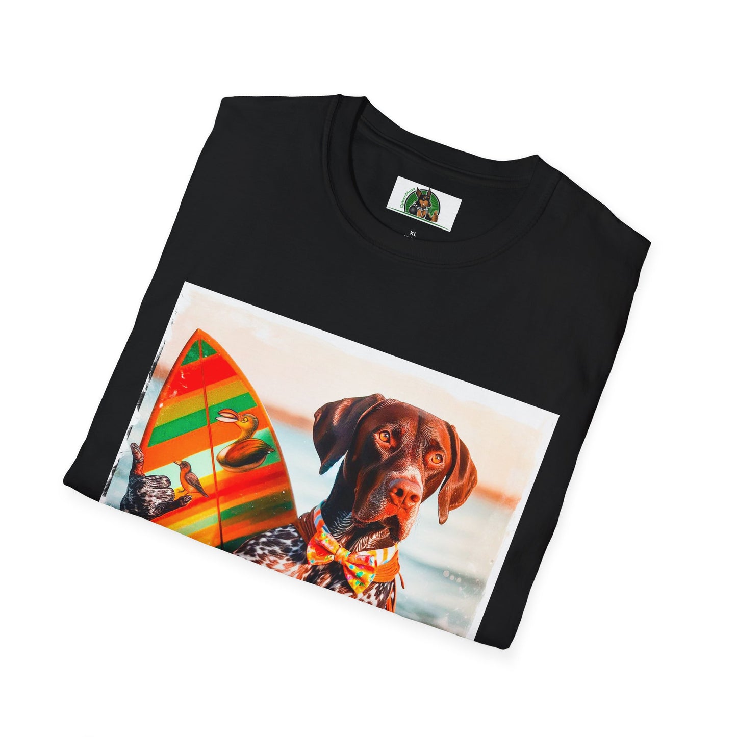 German Shorthaired Pointer Hawaiian vacation t shirt T-Shirt Printify
