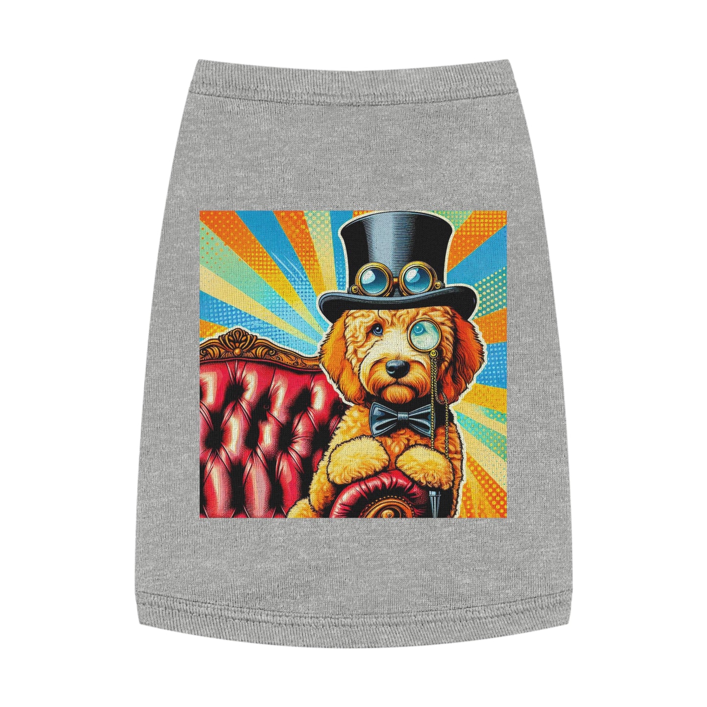 Pet Tank Golden Doodle steampunk shirt Pets Printify M Heather