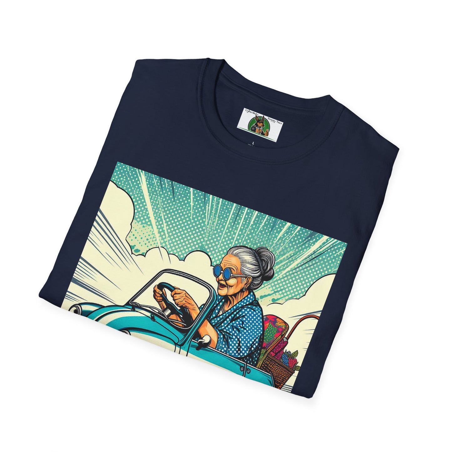 Old Lady in a Wacky Little Car T-Shirt Printify