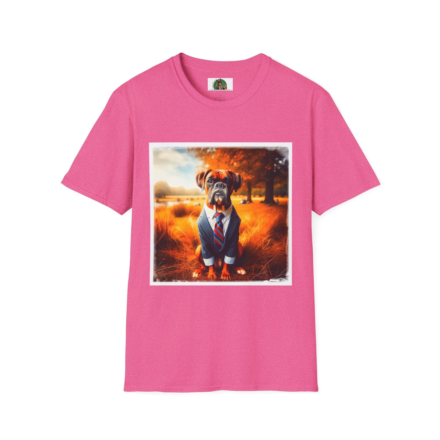 Boxer In Suit In In Field Shirt T-Shirt Printify S Heather Heliconia