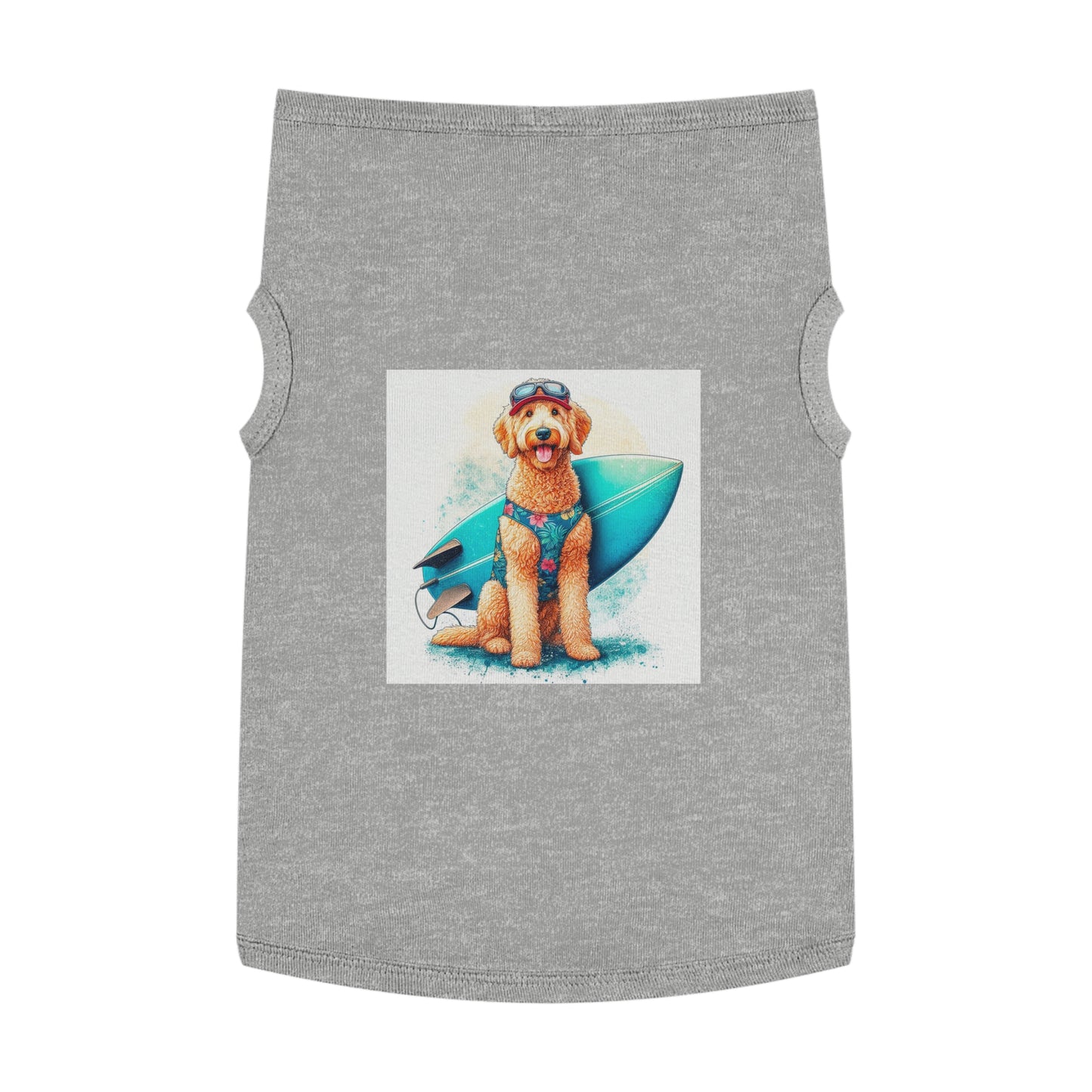 Pet Tank Golden Doodle beach fun t shirt Pets Printify XL Heather