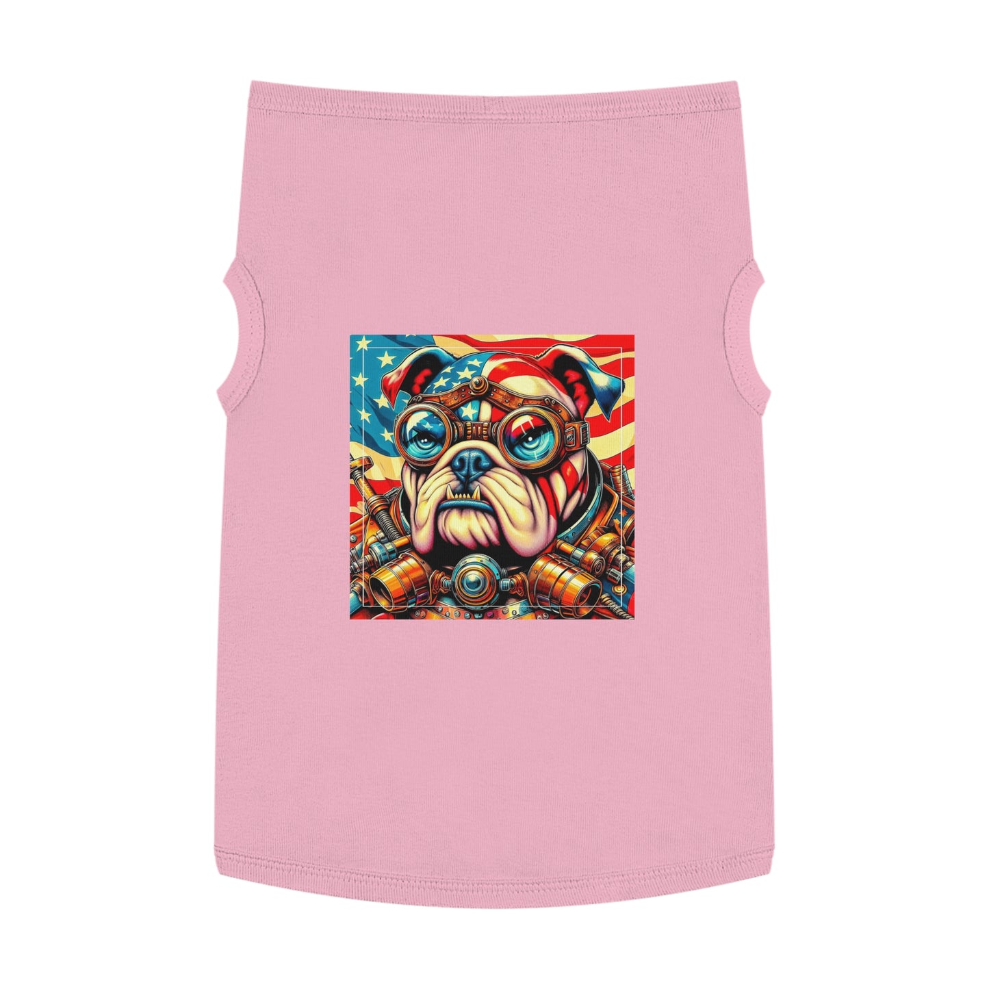 Pet Tank Top Bulldog American steampunk t shirt Pets Printify XL Pink