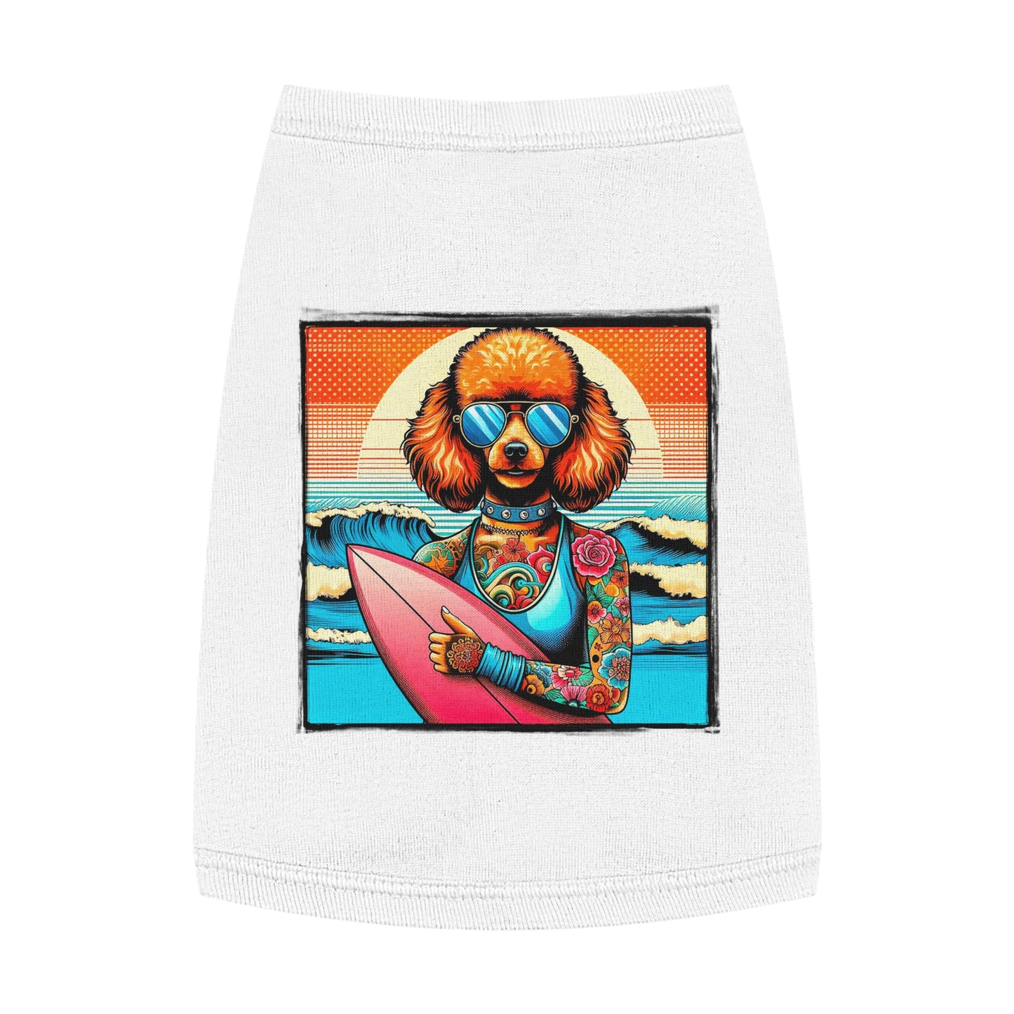 Pet Tank Top Poodle Pets Printify M White