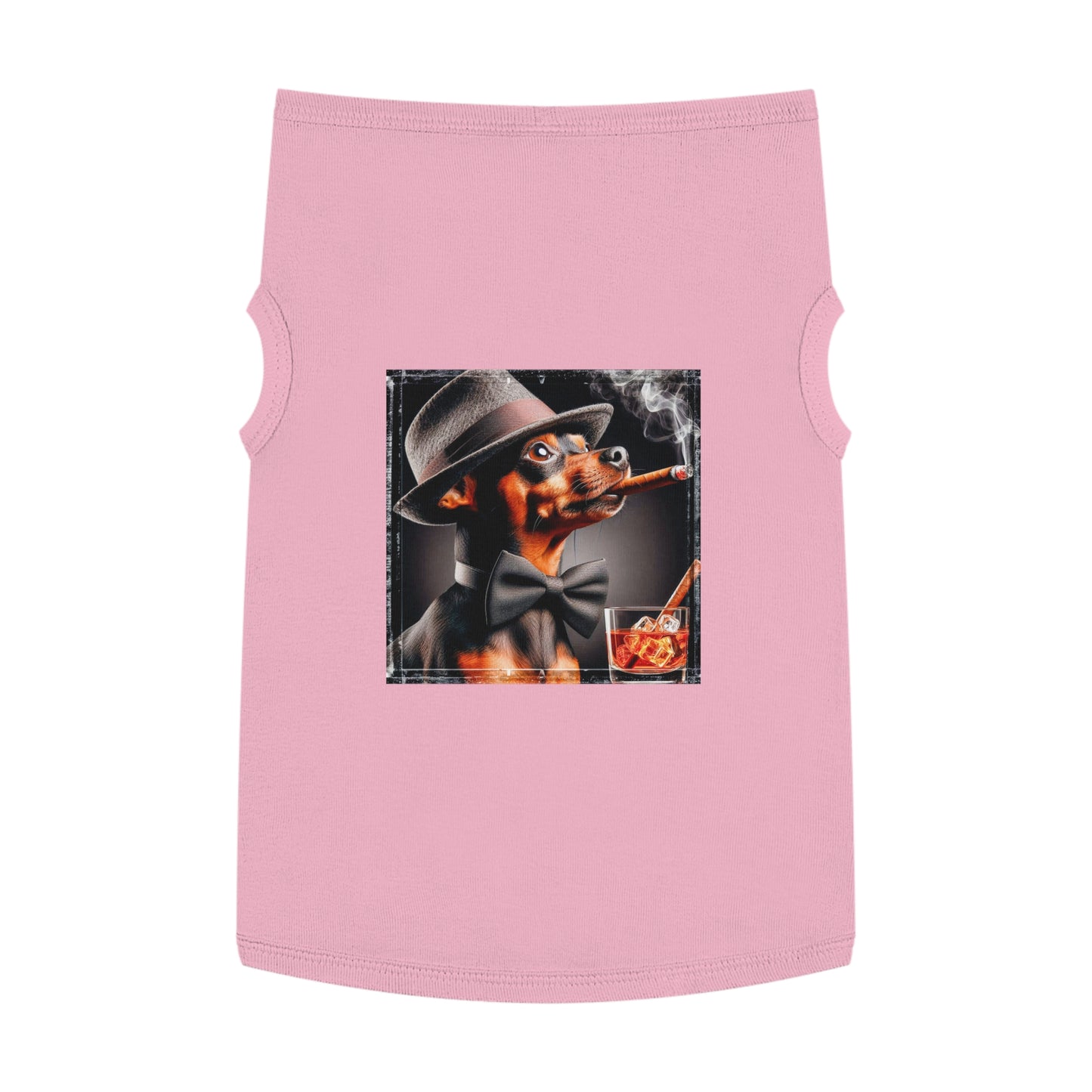 Min Pin Tank Tops cigars Pets Printify XL Pink