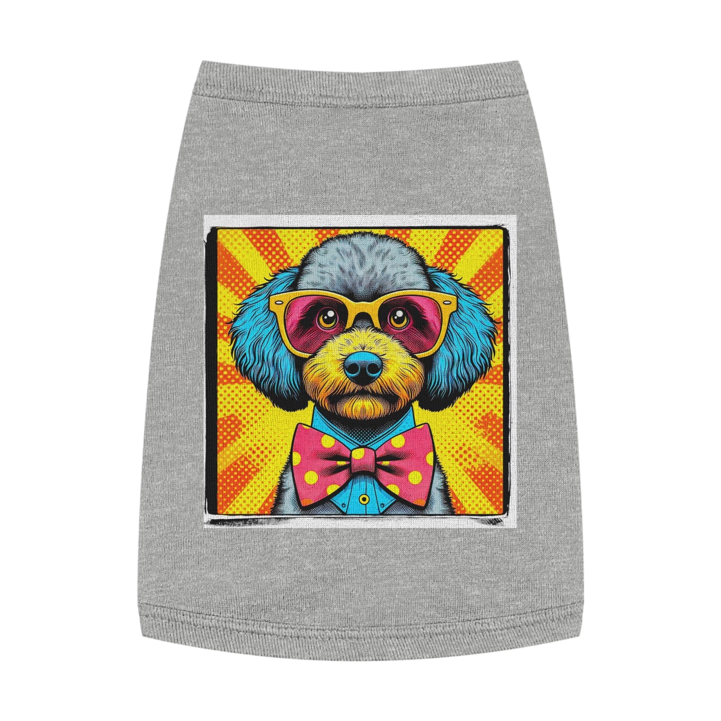 Pet Tank Top Sheepadoodle pop art Pets Printify M Heather