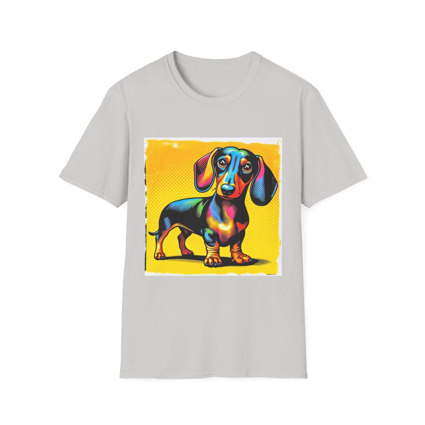 Dachshund pretty in colors t shirt T-Shirt Printify S Ice Grey
