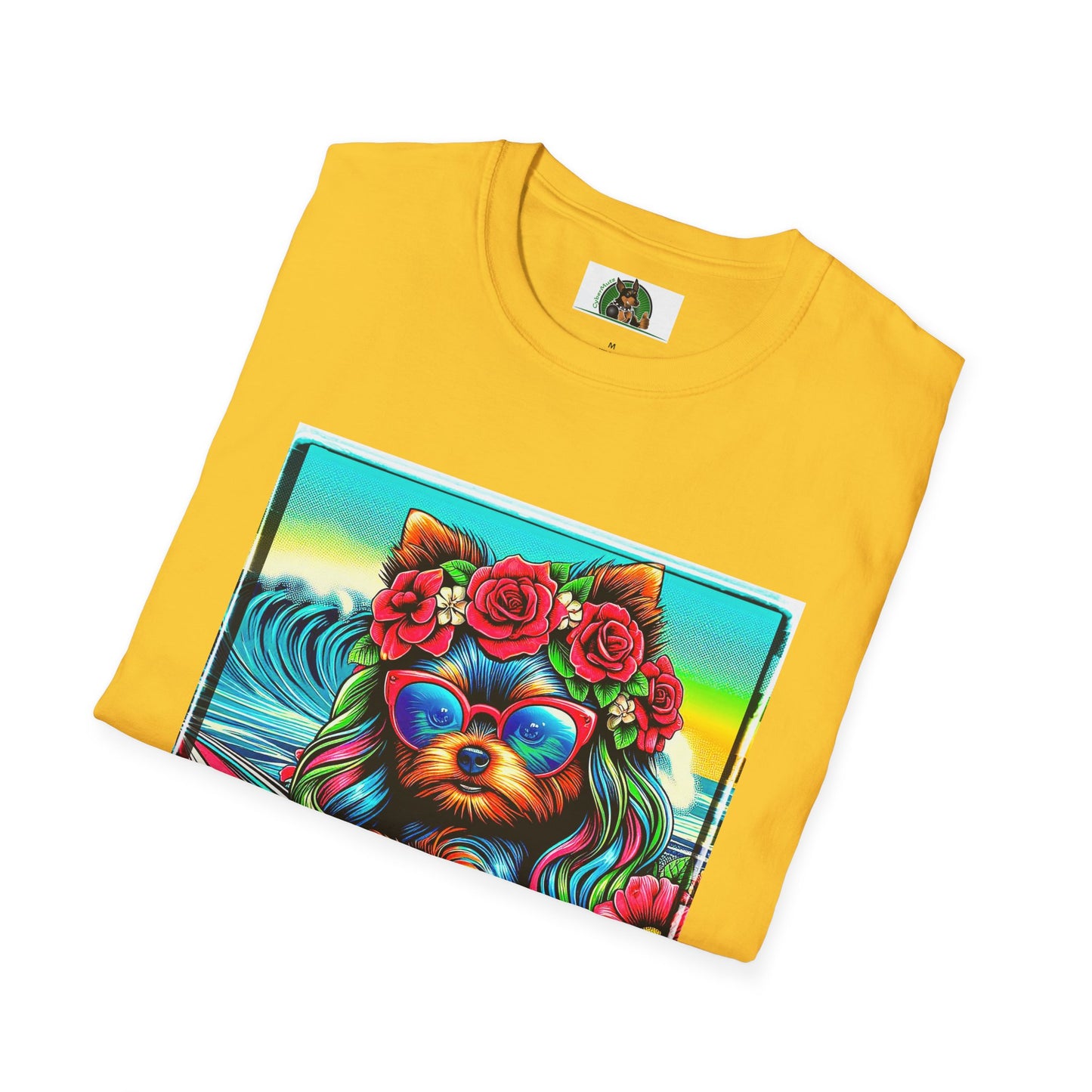Yorkie flower girl shirt