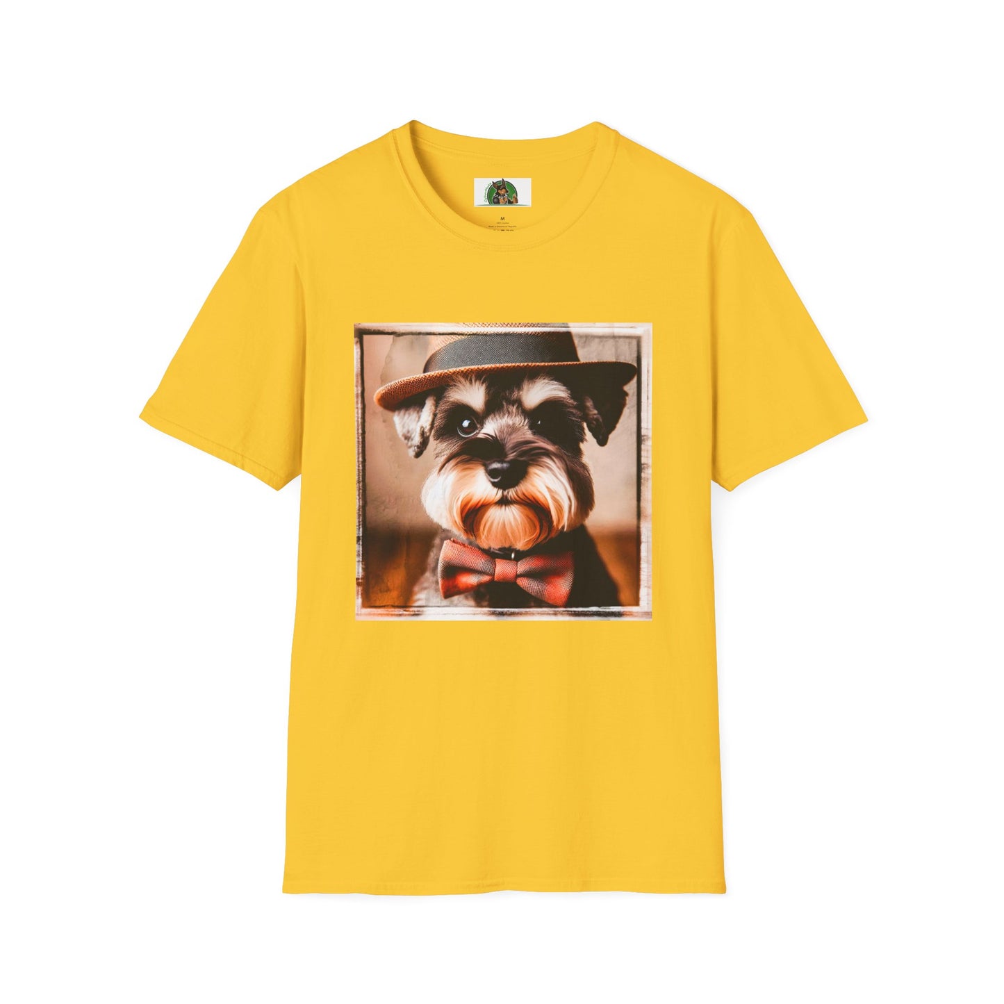 Miniature Schnauzer top hat shirt T-Shirt Printify S Daisy