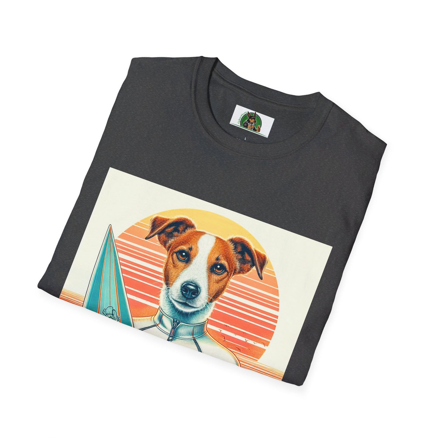 Jack Russell Wet Suit Surfer T-Shirt Printify