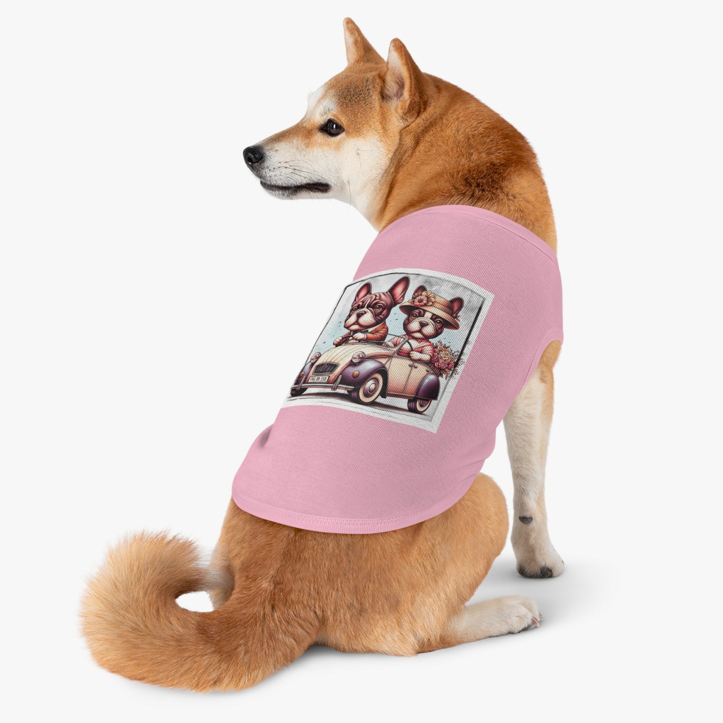 Wacky Pet Tank Top French Bulldog young couple t shirt